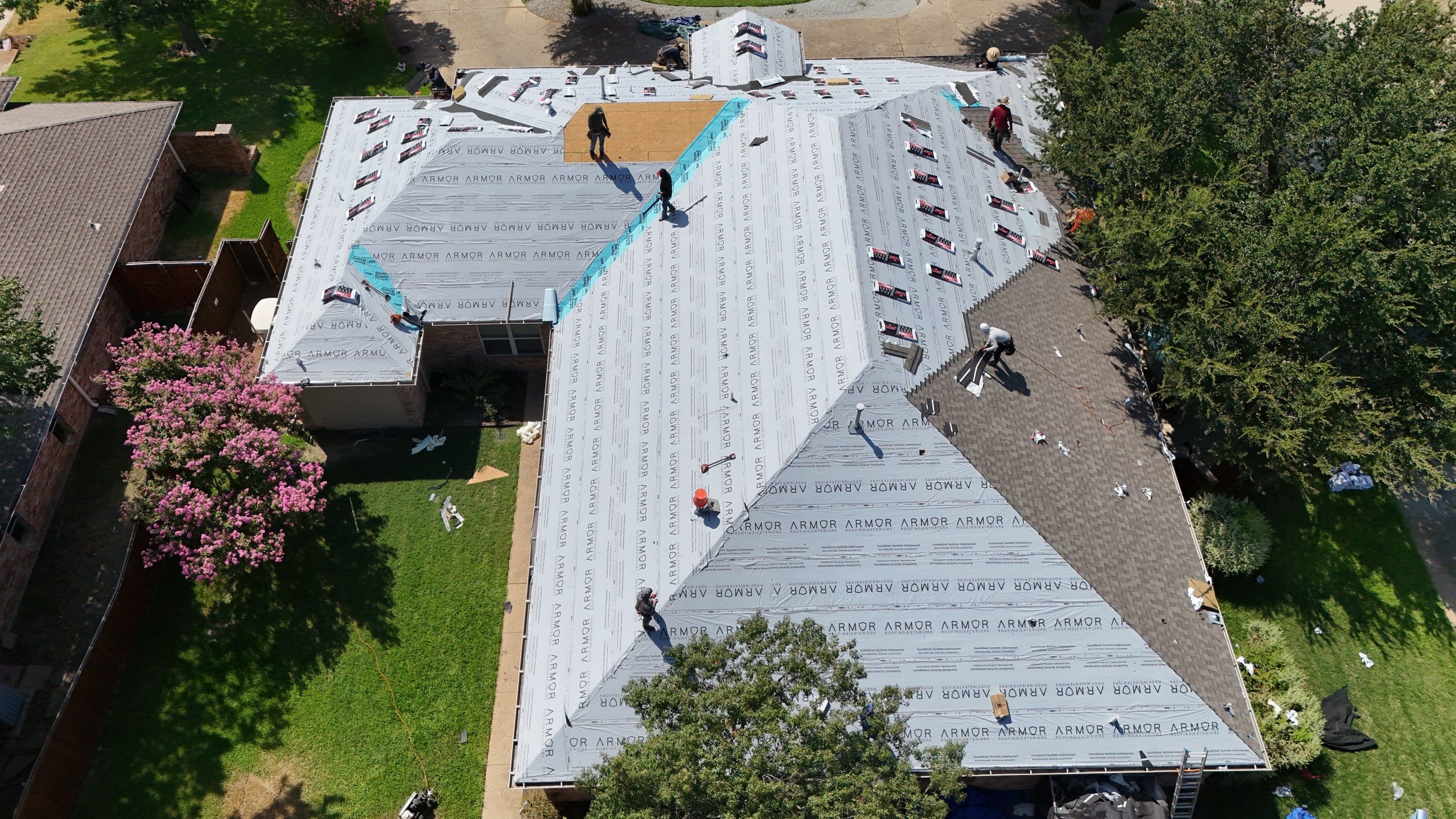 Full Roof Replacement in Dallas Featuring Tamko Titan Weathered Wood Shingles by Armor Roofing | Exteriors