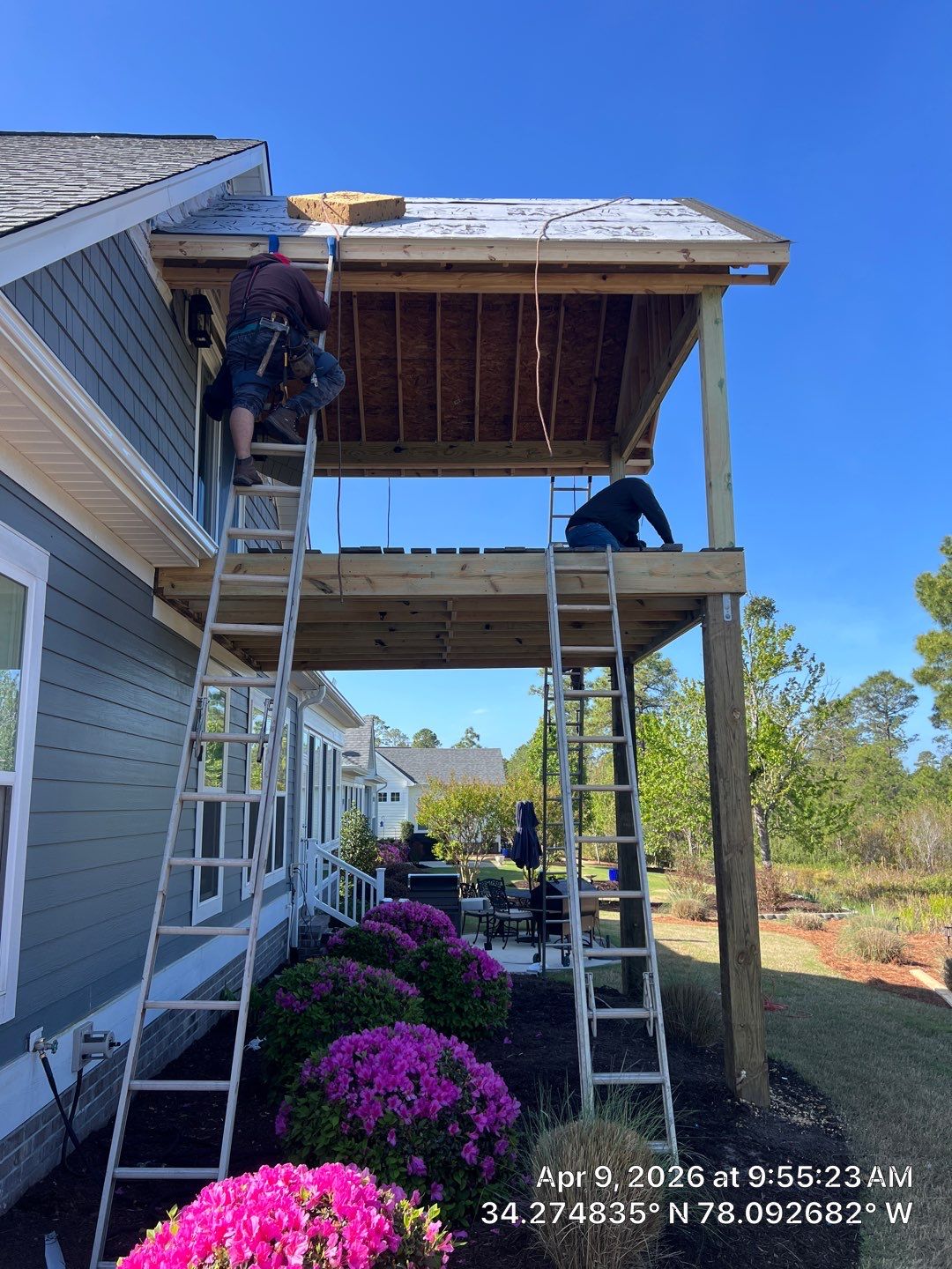 Two-Story Deck & Elevated Porch Construction - Enclosed Porch -Local General Contractor Leland, NC by RGR Construction and Roofing, LLC
