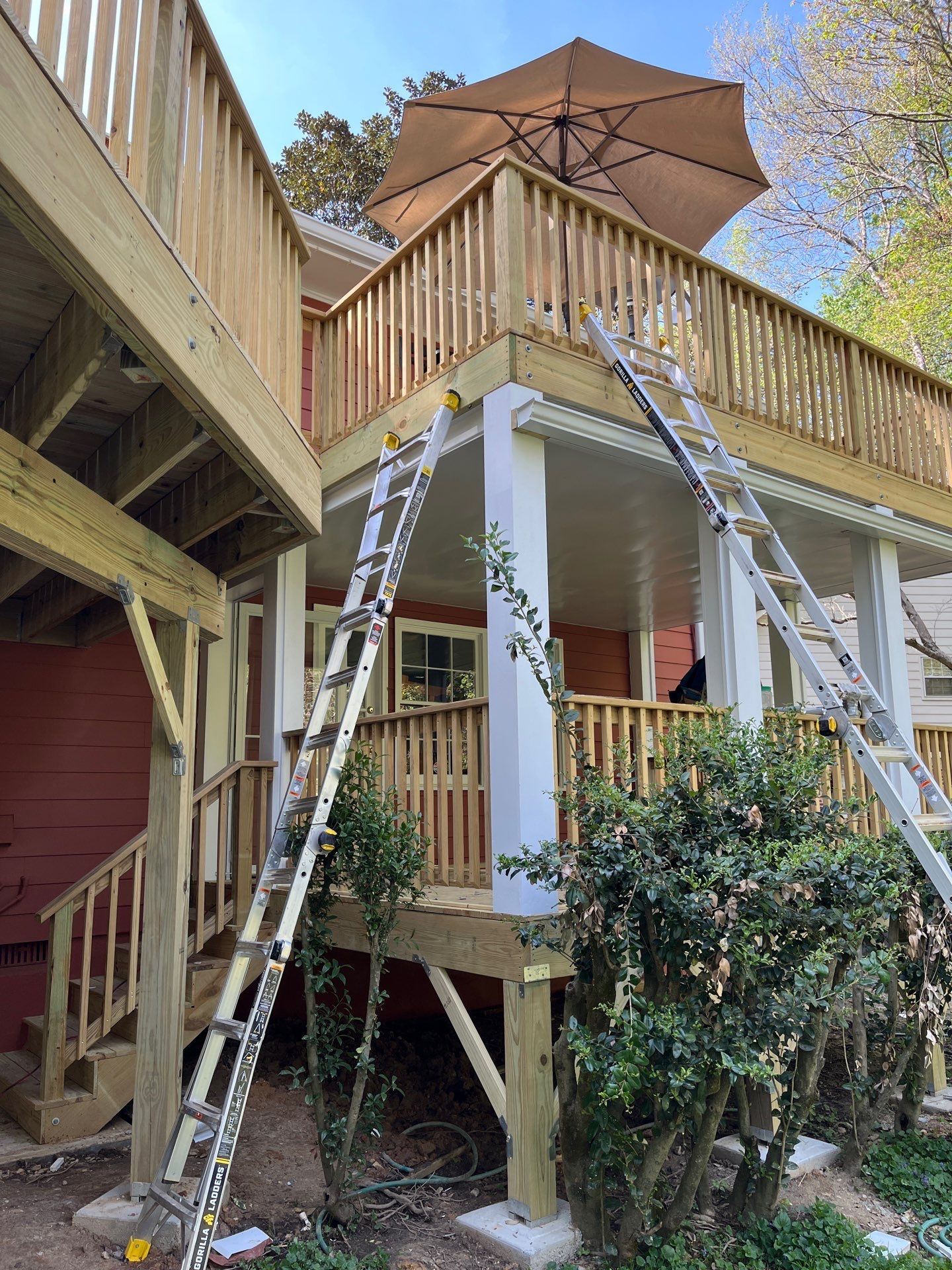 Atlanta, GA James Hardie Siding, Pressure Treated Wood Deck Replacement, and Exterior Painting by Nelson Exteriors 