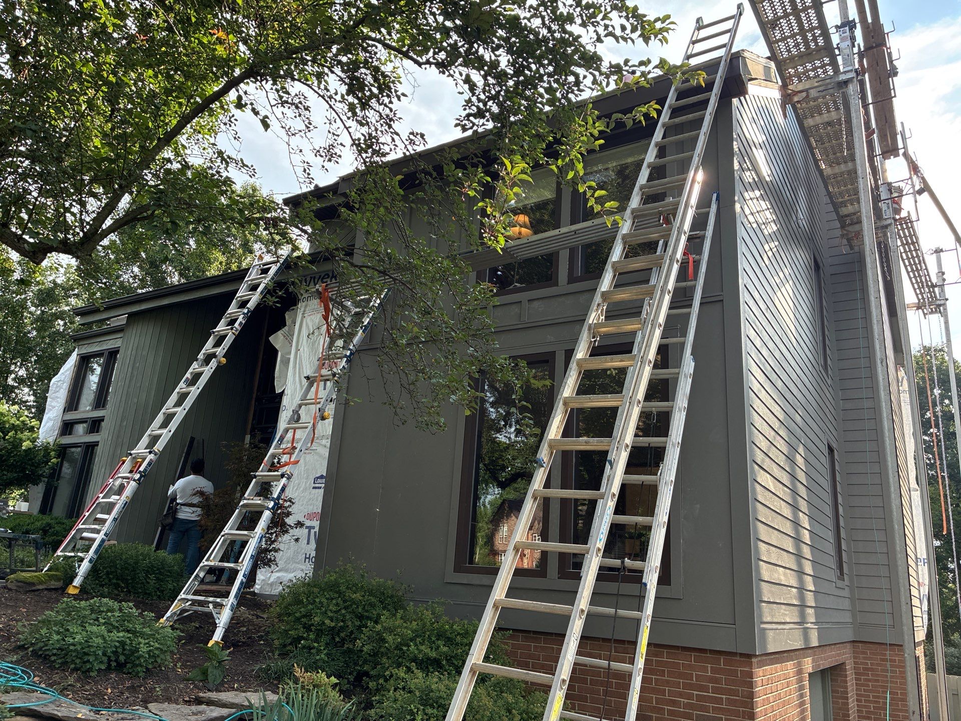 James Hardie Lap & Board and Batten in Aged Pewter at Allison Park by Ideal Siding Pittsburgh