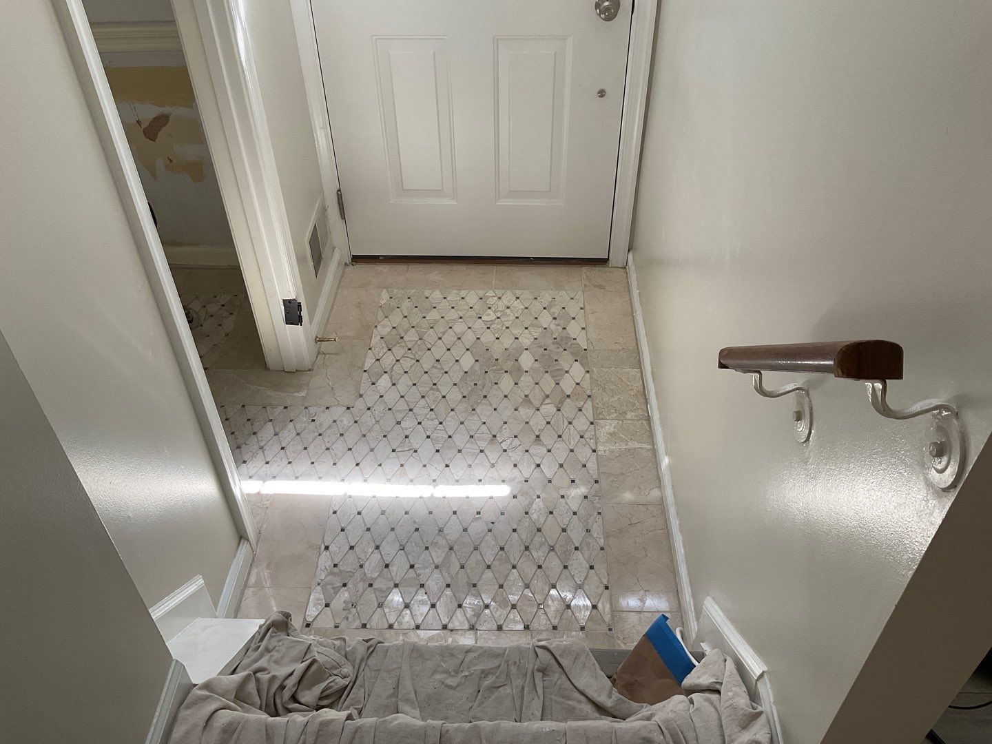 Bathroom Remodel using Two new bathroom design and new floors by Alpha Design Services