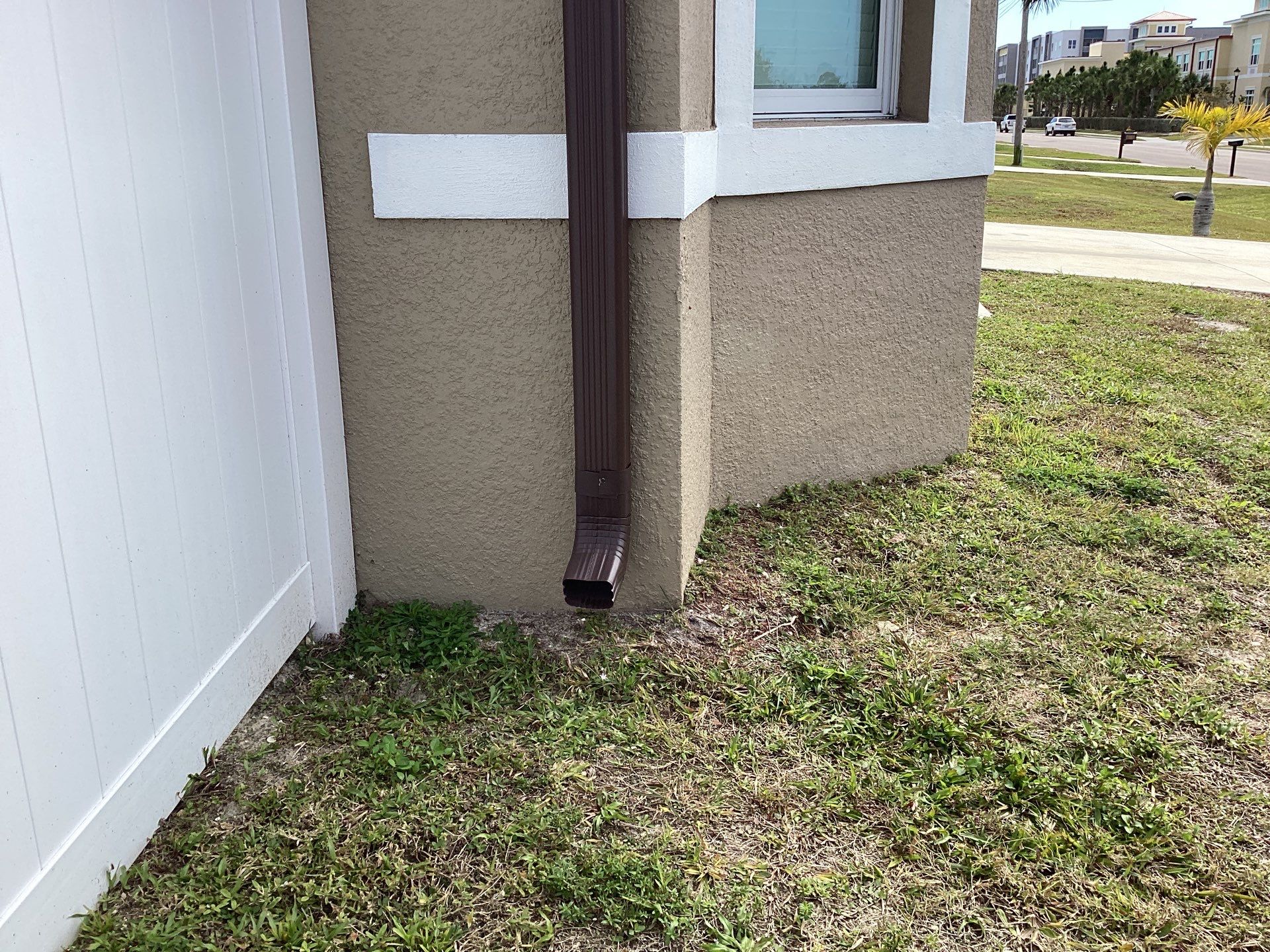 Royal Brown Seamless Gutters in Cape Coral FL by Gutter Professors