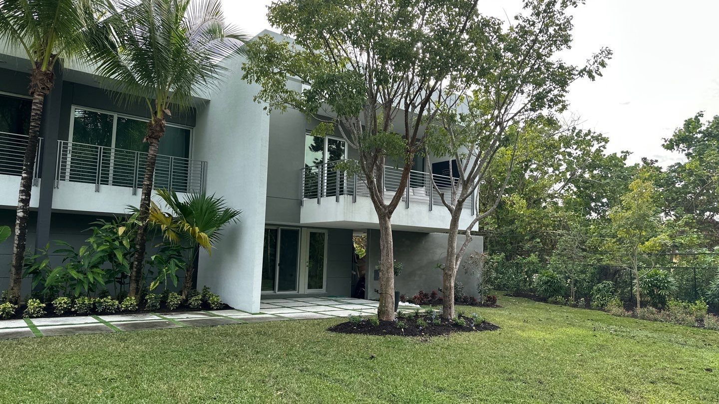 Landscape on New Home in Pinecrest, FL by Nature's Dream Landscape and Tree Service