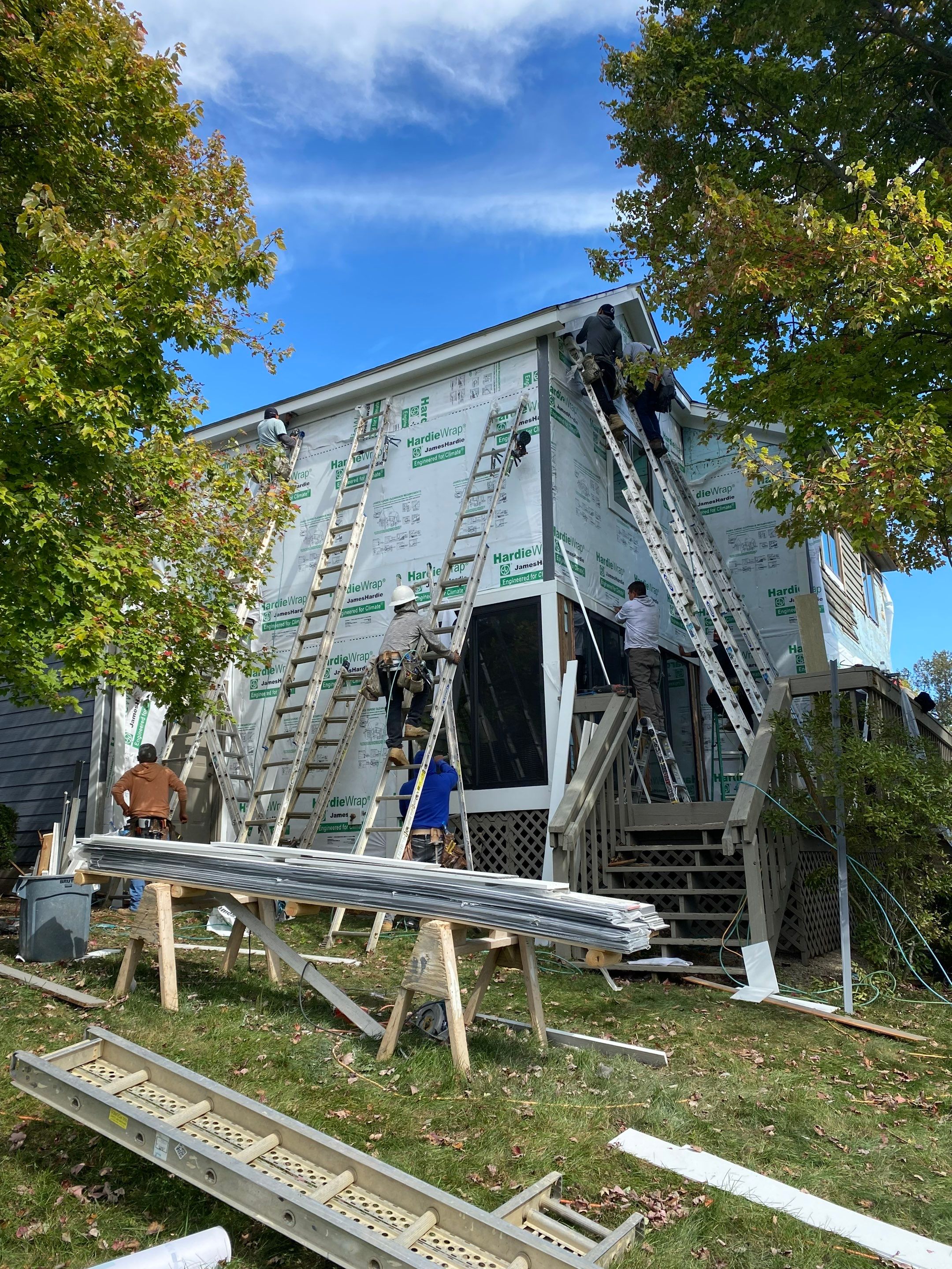 Siding Installation using James Hardie Fiber Cement Lap Siding by Best Exteriors Inc