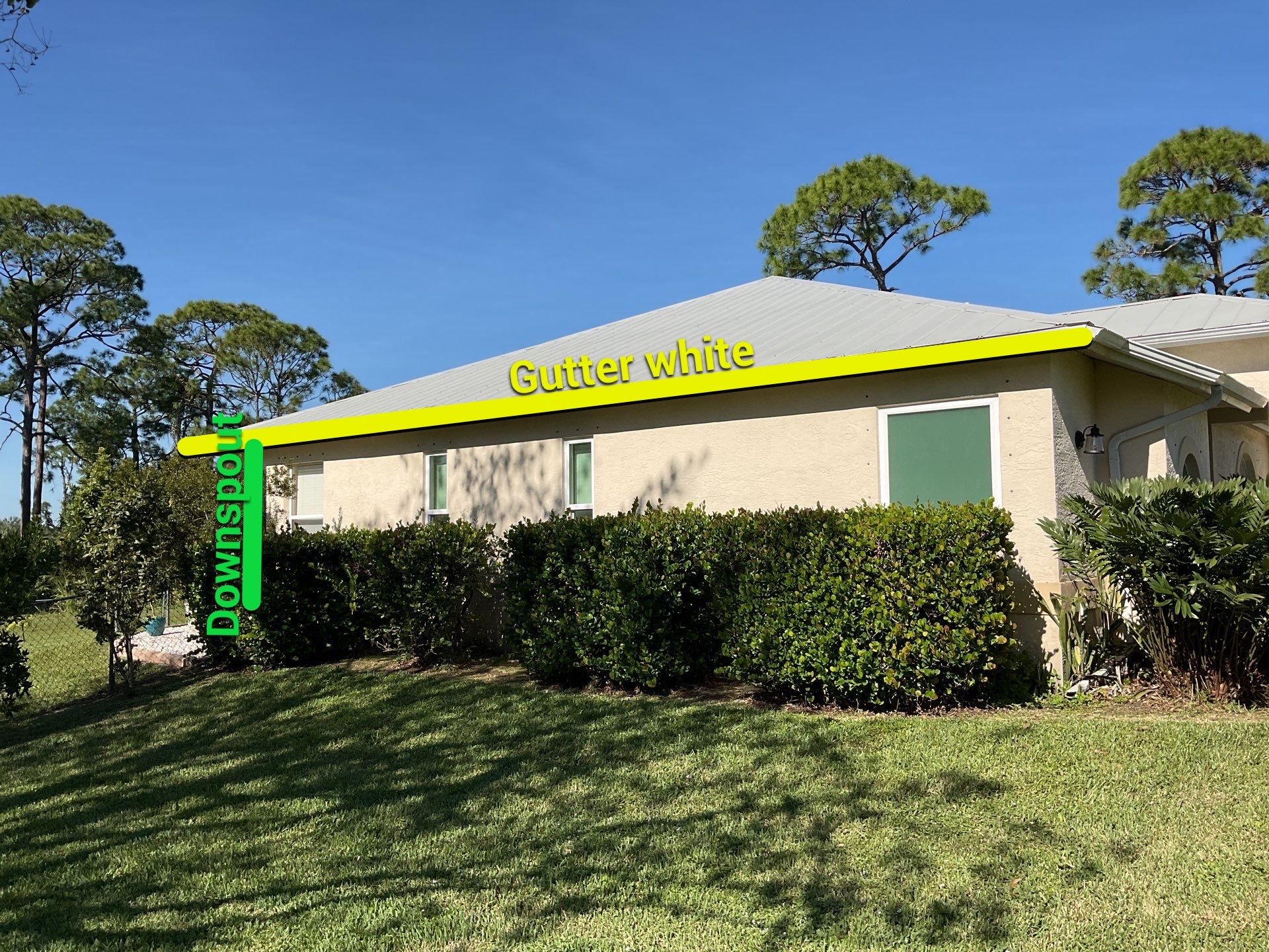 White K-Style Gutters for Modern Homes in North Fort Myers FL by Gutter Professors