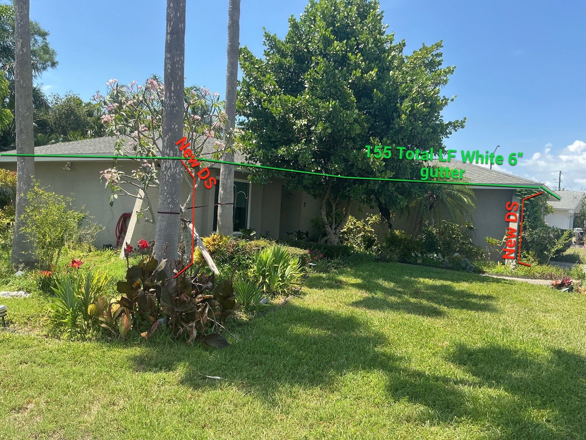 White 6-Inch Seamless Gutters in Sarasota FL by Gutter Professors