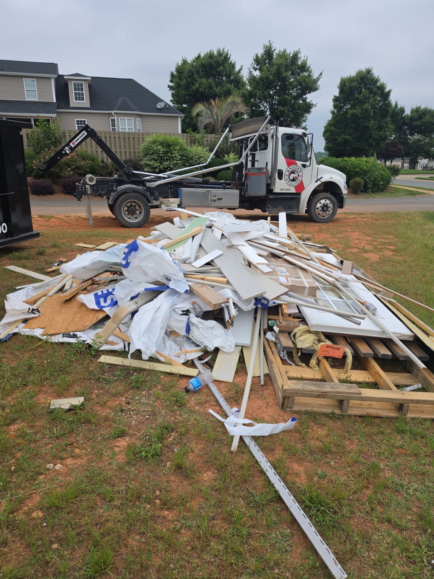Job site clean up in Rock Hill by Badger Hauling