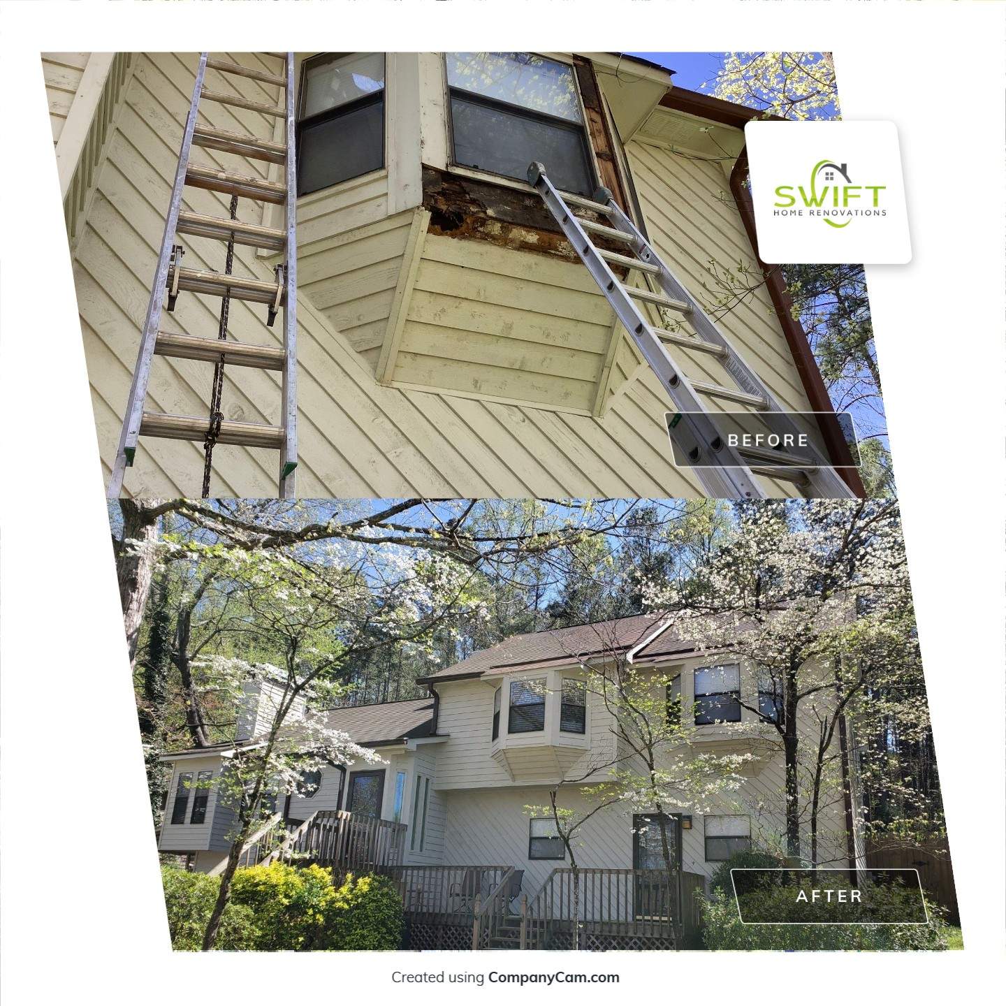 Residential Exterior Painting and Trim Restoration in Kennesaw by Swift Home Renovations