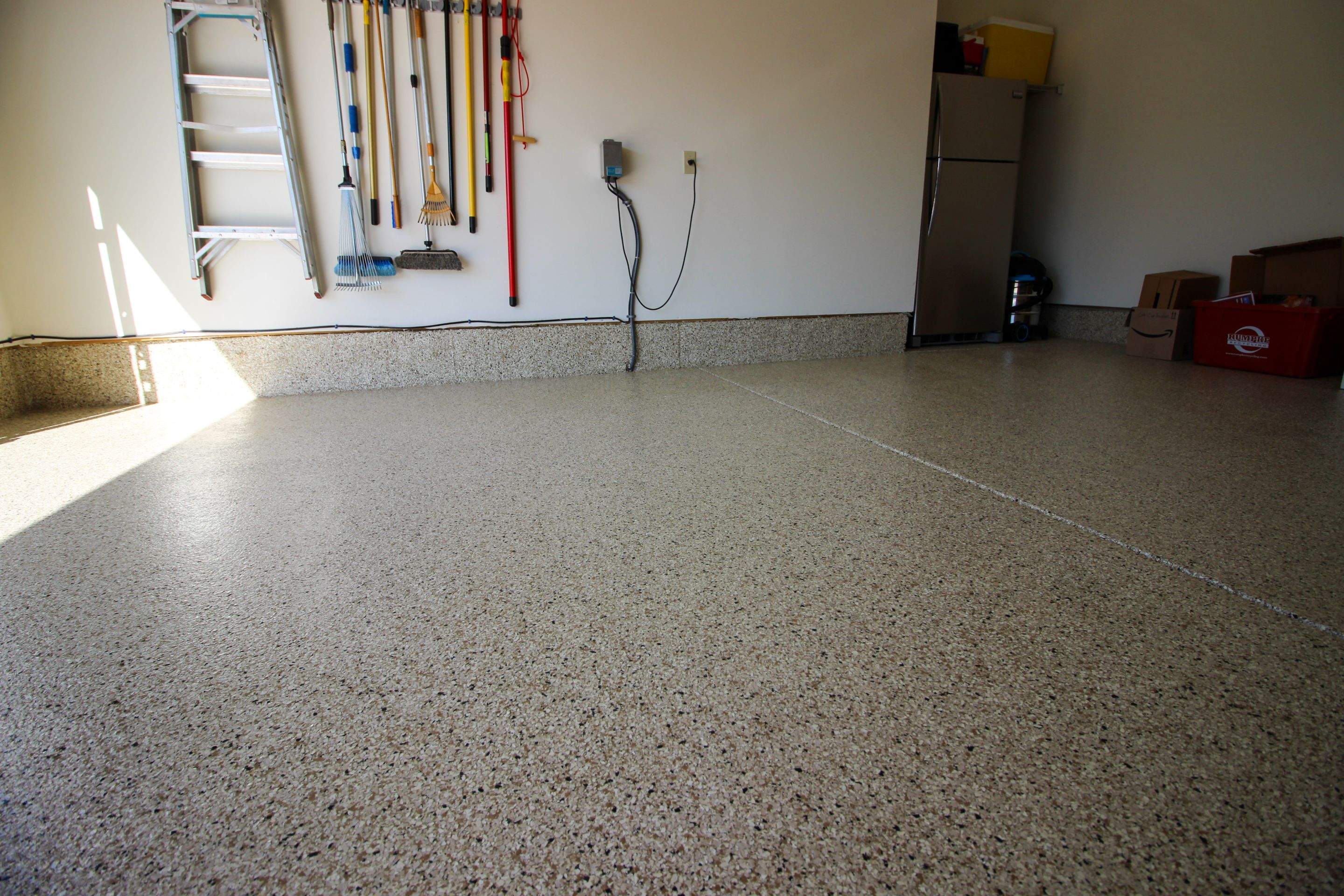 Garage Floor using Driftwood by Your1DayFloor.com