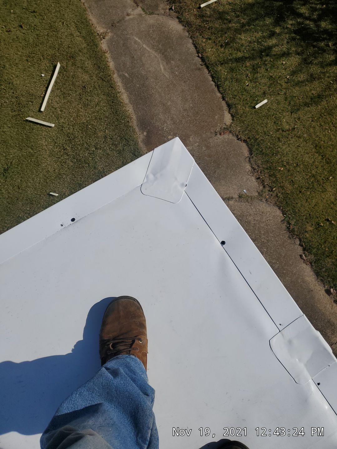 Commercial Roofing Installation using 50 mil PVC by Hostetler Roofing