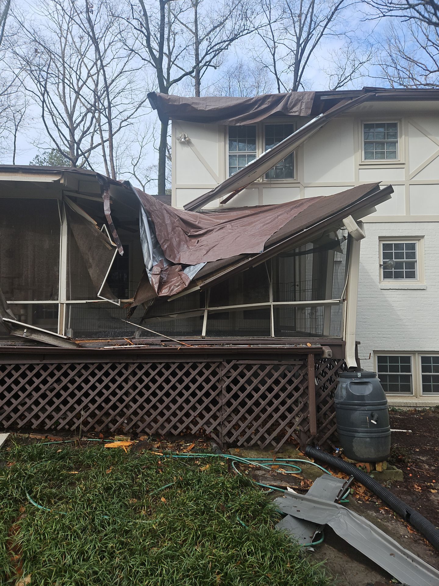 Atlanta, GA Wood Deck Rebuild After Tree Damage by Nelson Exteriors