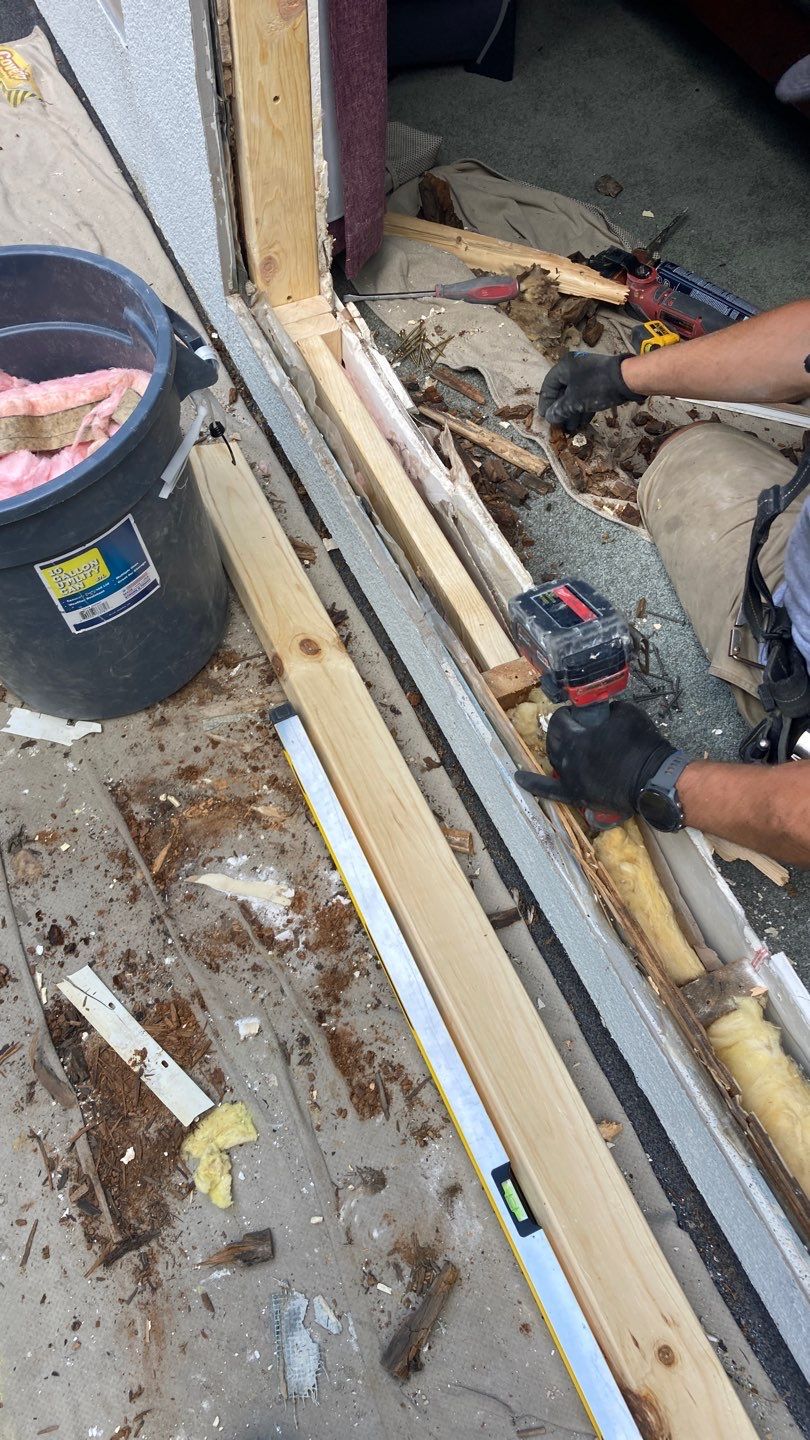 Sliding Glass Door and Window Replacement with Structural Repairs in Highland Park by Mr Roof & Remodeling Co