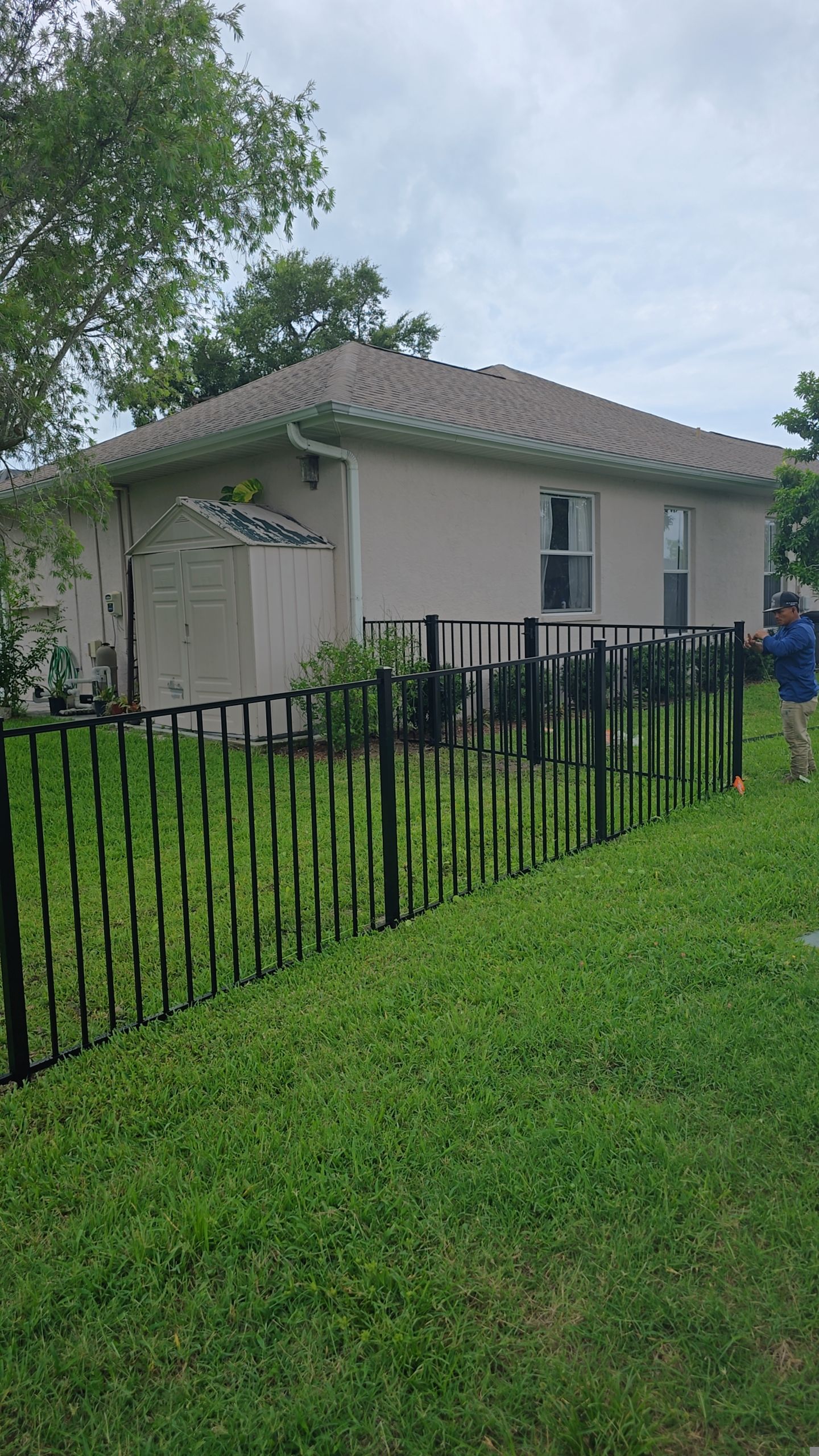 Black Aluminum Picket Fence Installation for Nokomis Waterfront Property by True Fence LLC
