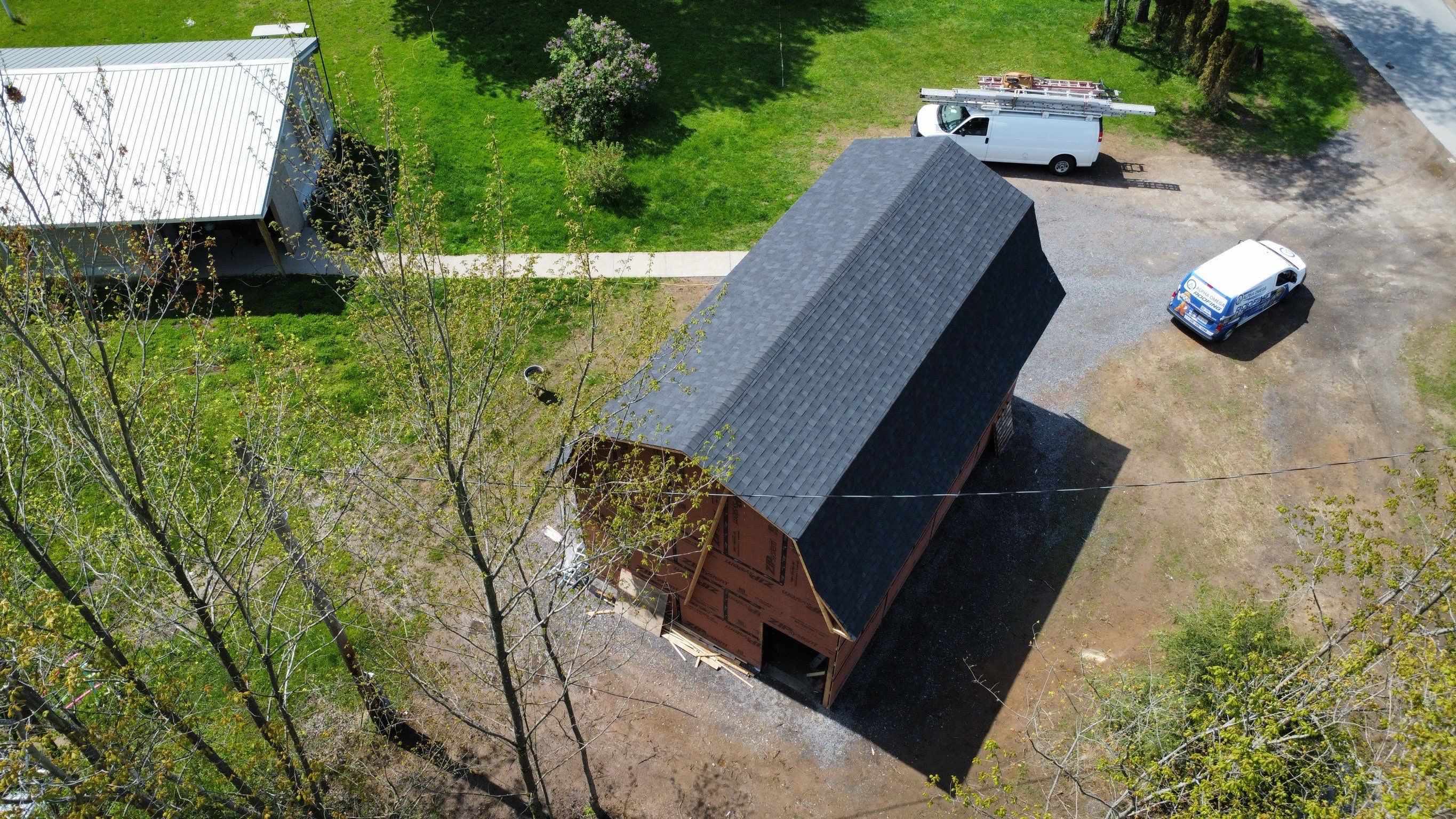 🏠 New Shed Installed in Parish, NY 🛠️ by Alpha Omega Roofing LLC