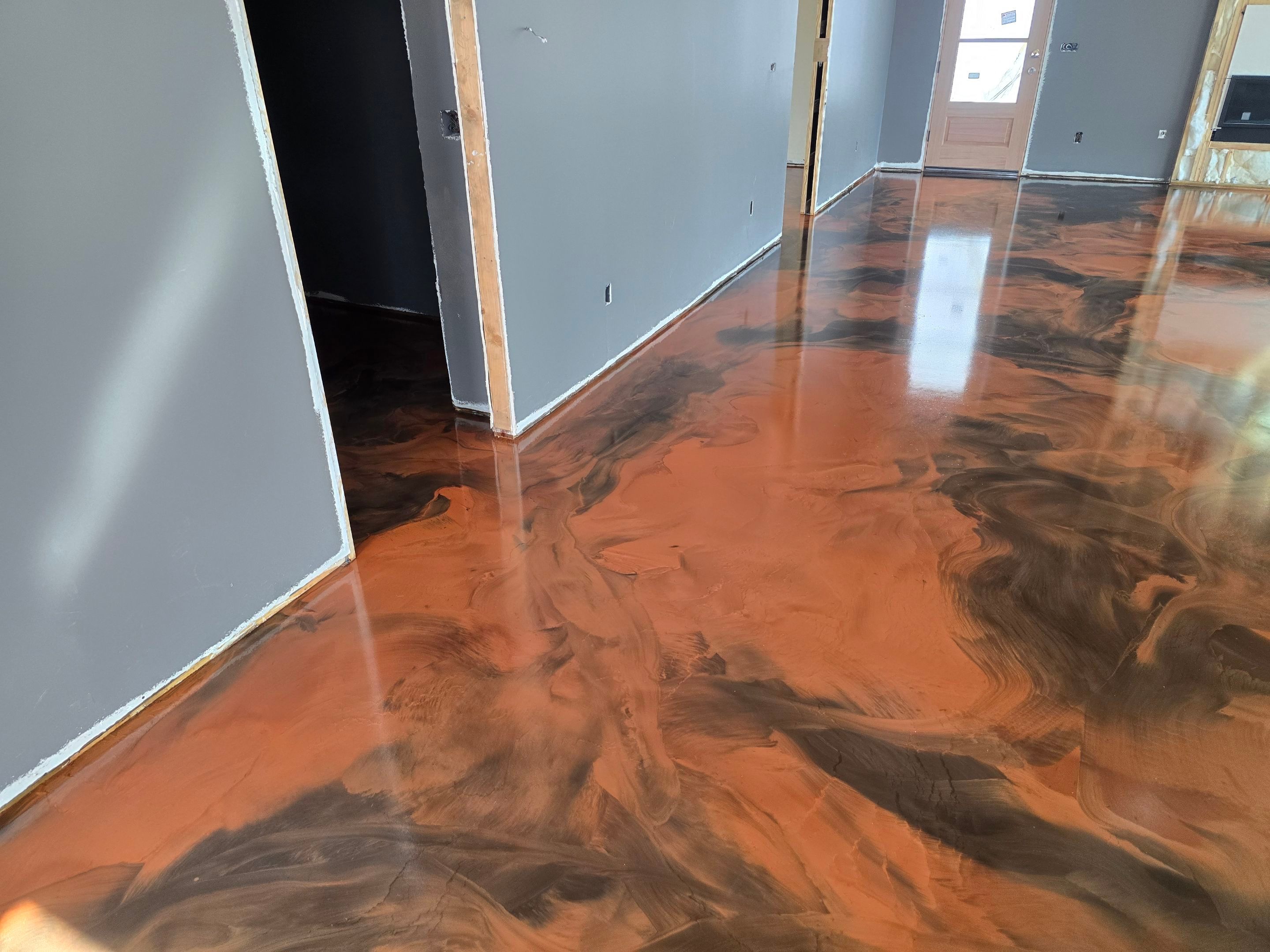 Metallic Floor Using Cafe and Bronze  by Elite Floor Solutions