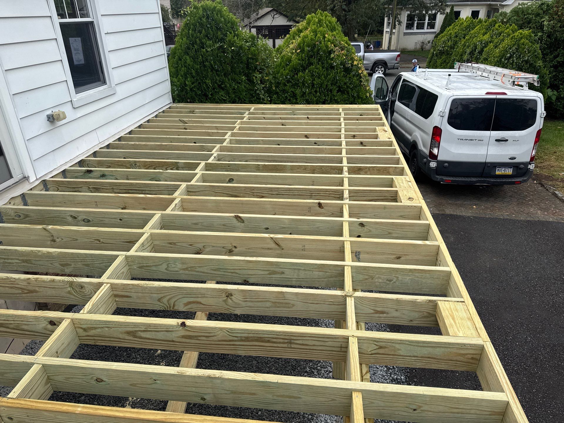 new deck with cable rails in Montclair NJ by deck guardian