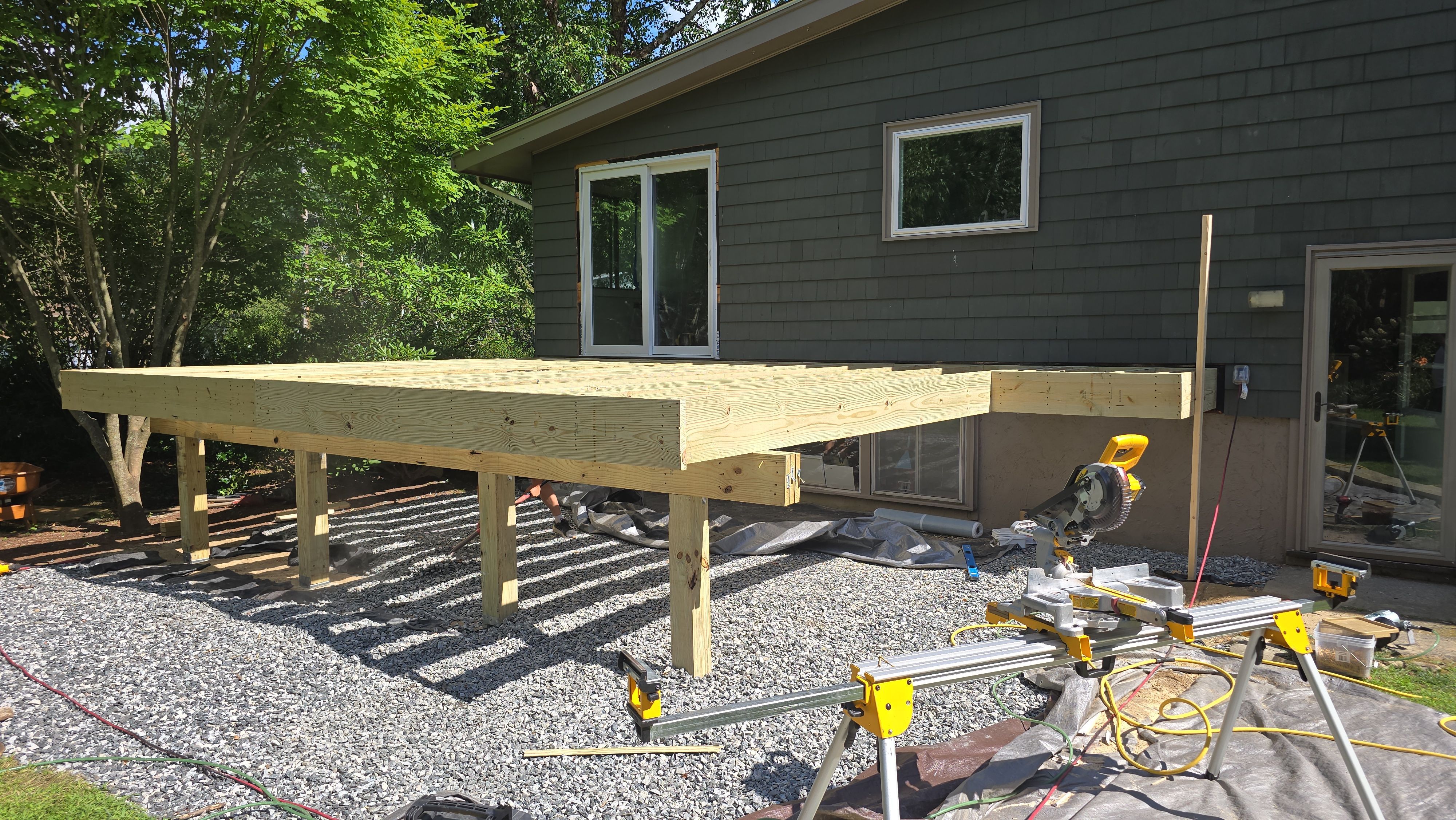 Deck built and Door with new opening in Framingham, MA by UBrothers Construction