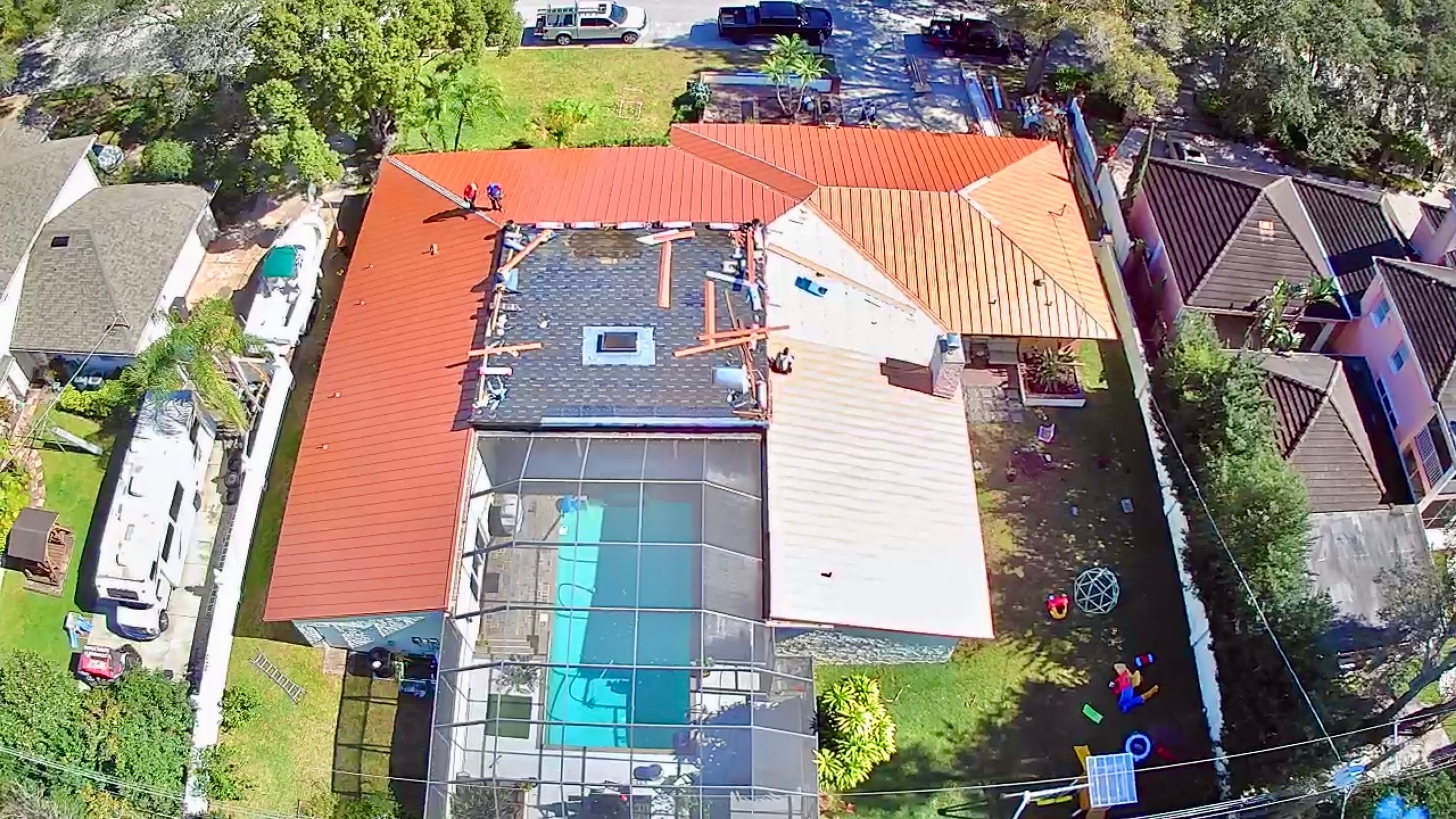 Residential Re-Roof using MS Metals, Copper Penny, Standing Seam. by First Due Roofing