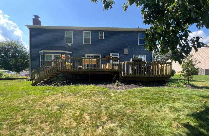 Deck resurface with Trex and cable rails by deck guardian
