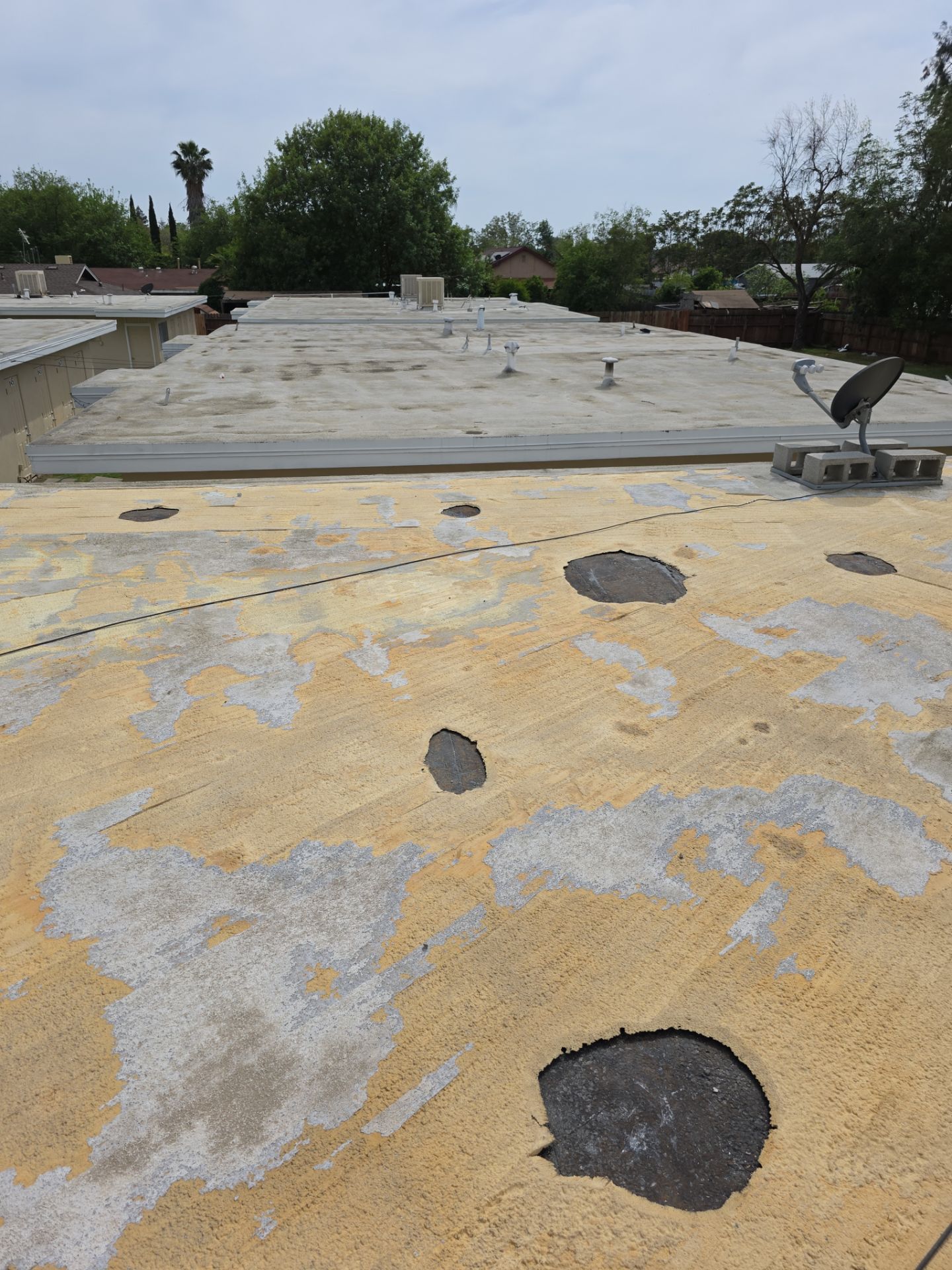 Foam Refurbish using Conklin Benchmark/PUMA XL coatings and spray foam by Straight Edge Roofing Inc