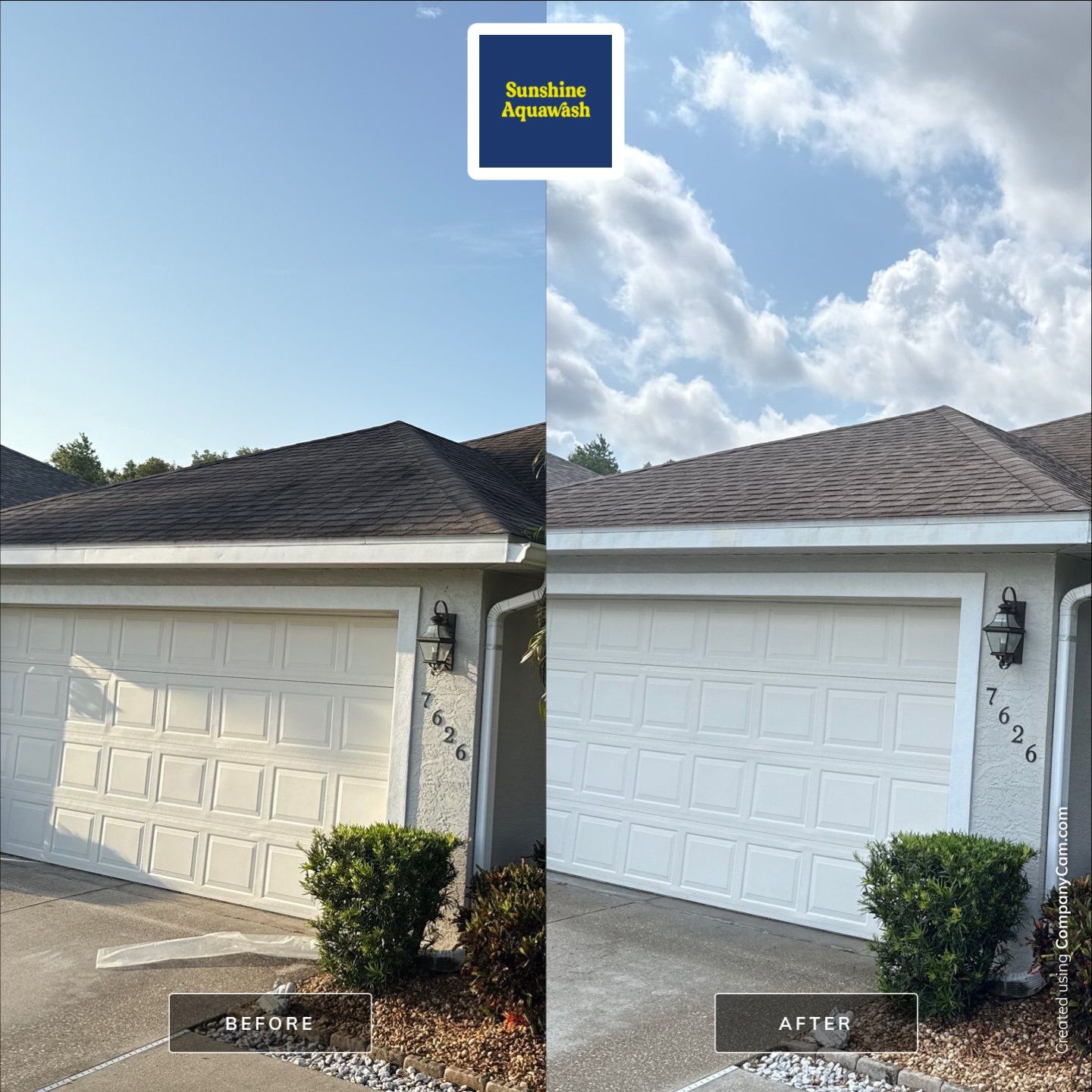 Asphalt Shingle Roof Cleaning in Creekwood Community – Bradenton, FL by Sunshine AquaWash