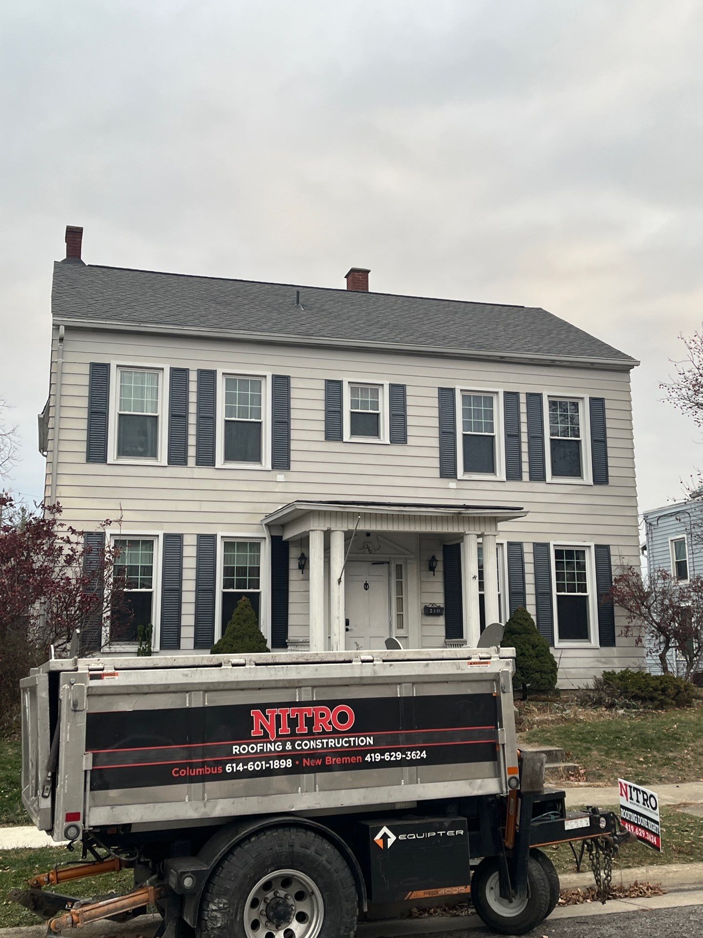 Residential Roofing Installation using GAF Timberline HDZ Williamsburg Slate  by Nitro Roofing and Construction