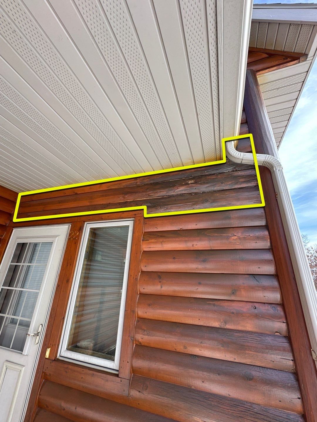 Cabin in Pequot Lakes. Rotted log siding by Koska construction llc