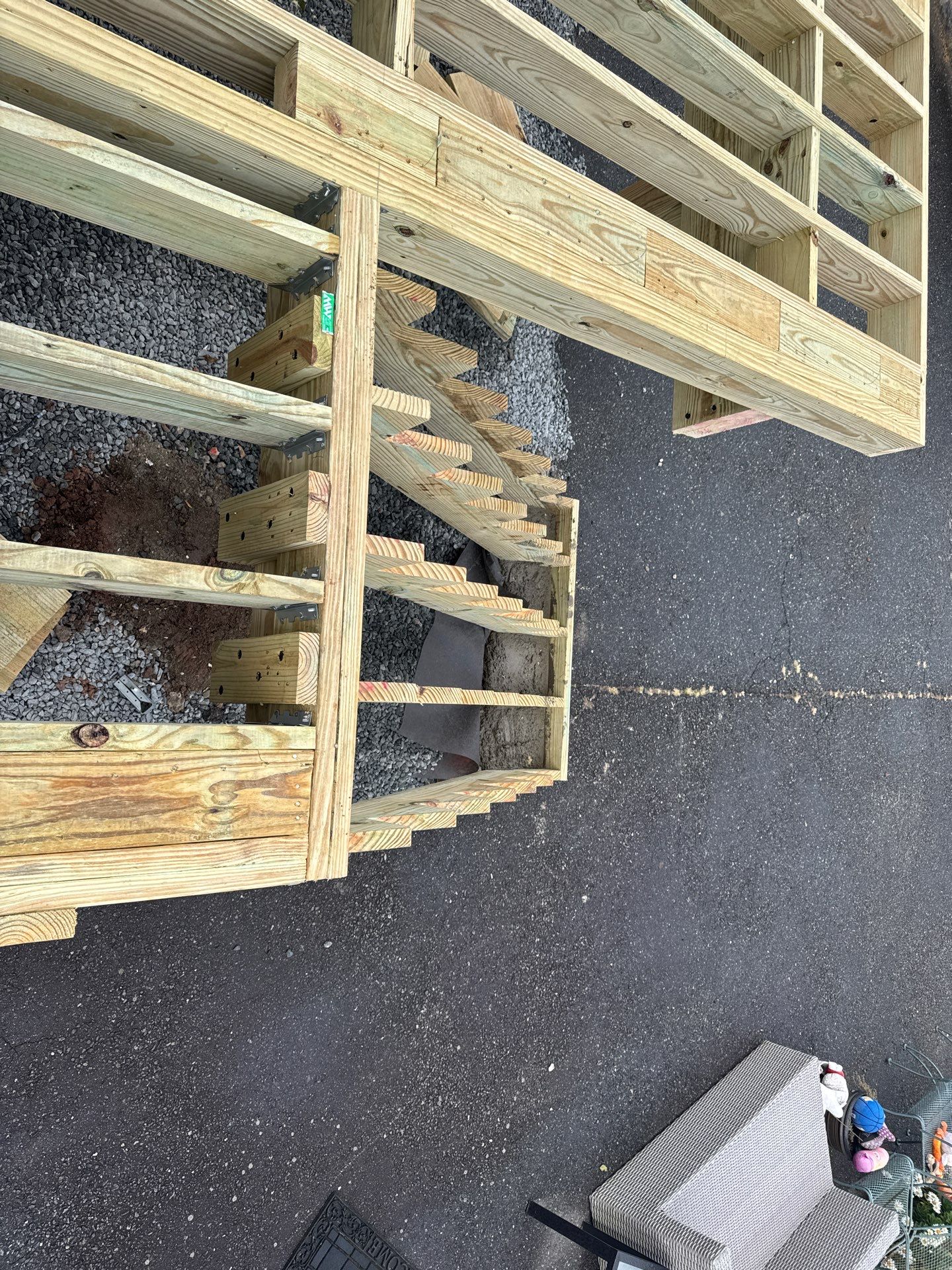 new deck with cable rails in Montclair NJ by deck guardian