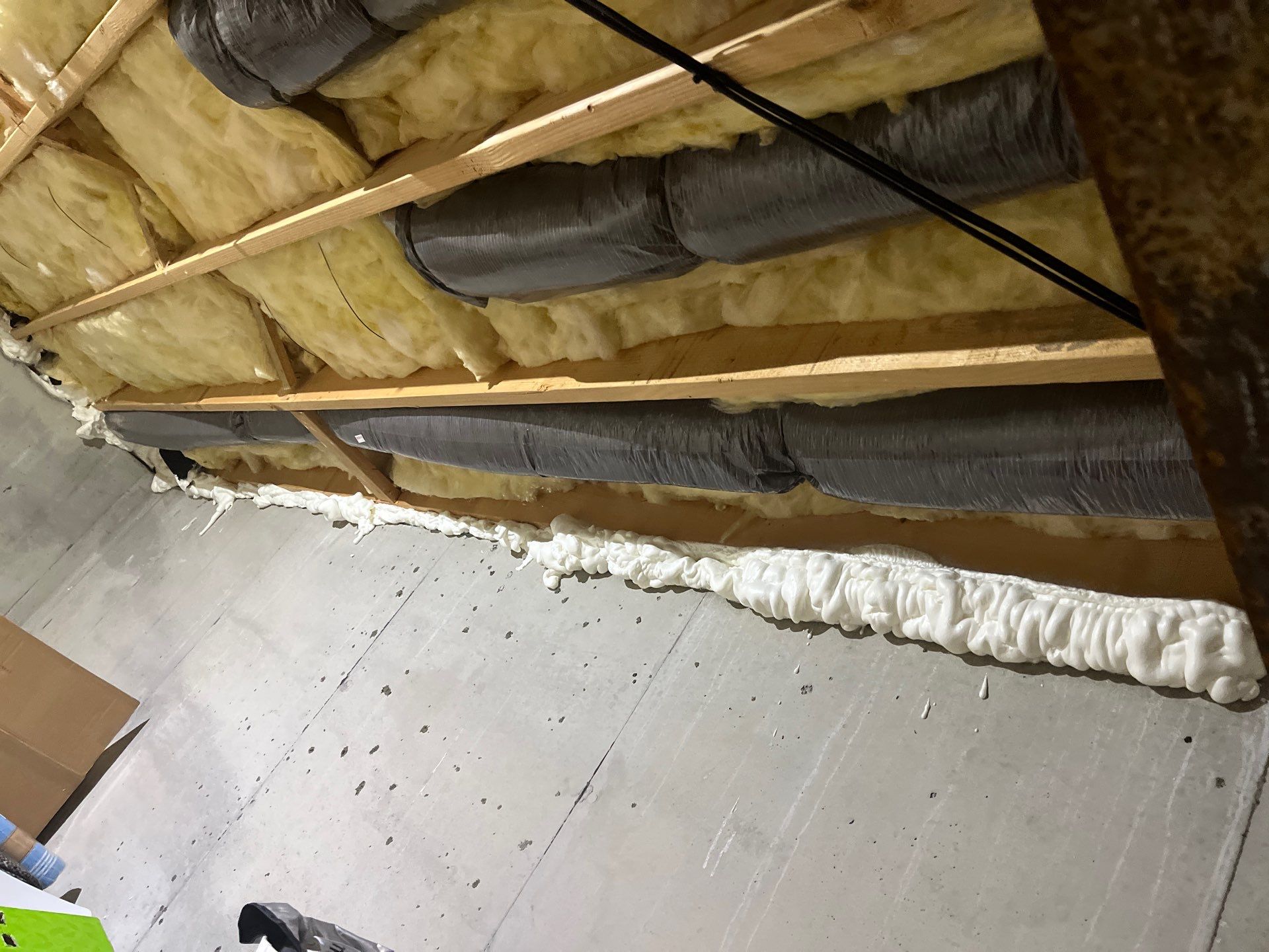 Attic Insulation using open cell spray foam by NYS Foam & Energy