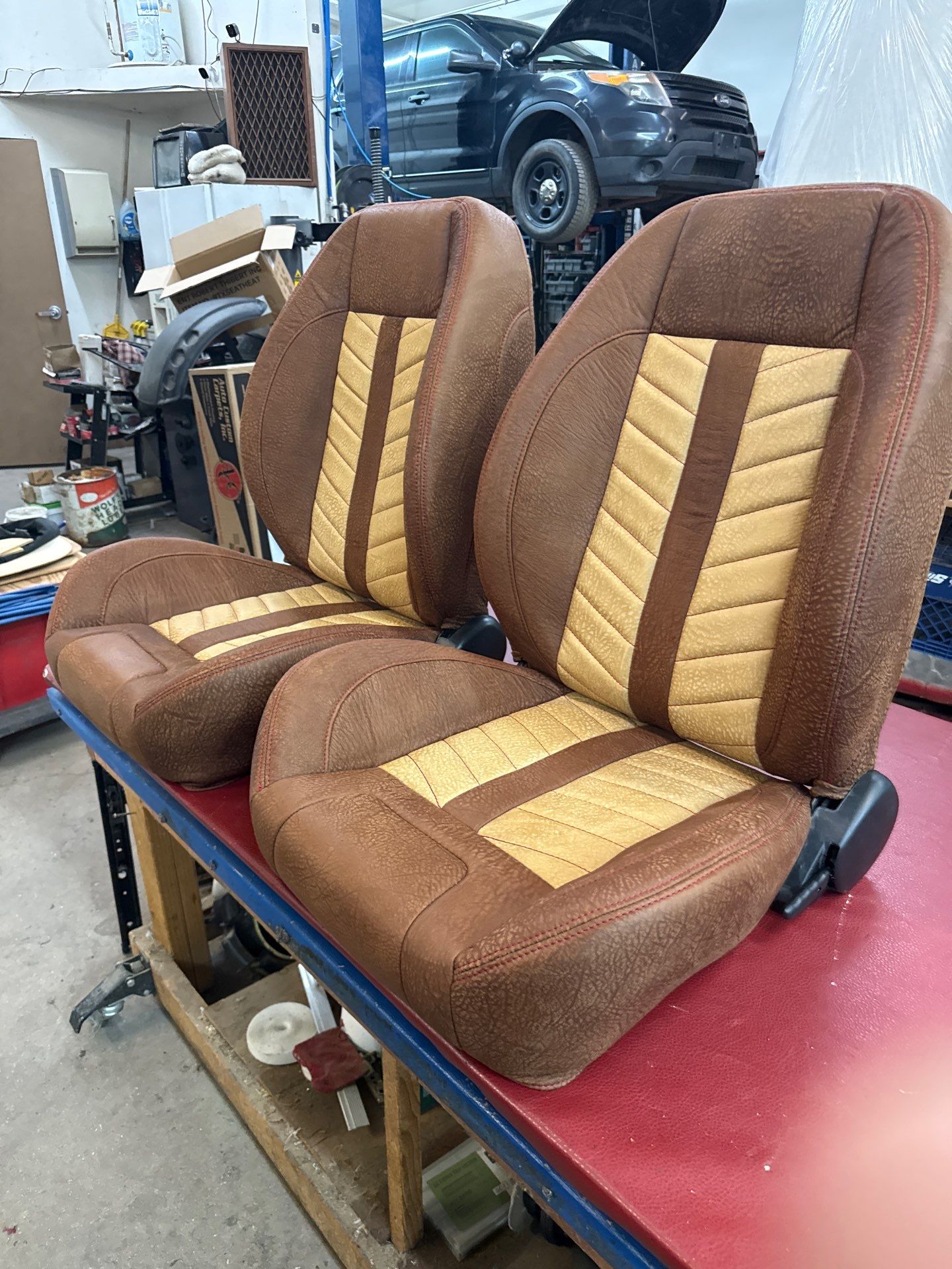 1963 Nova SS Custom Leather Interior  by Rocky Mountain Upholstery Co