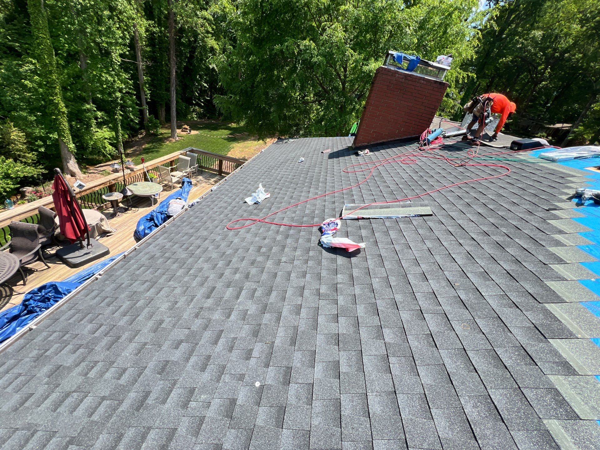 Residential Roofing Installation using GAF Timberline HDZ Charcoal by RISE Roofing & Restoration, LLC