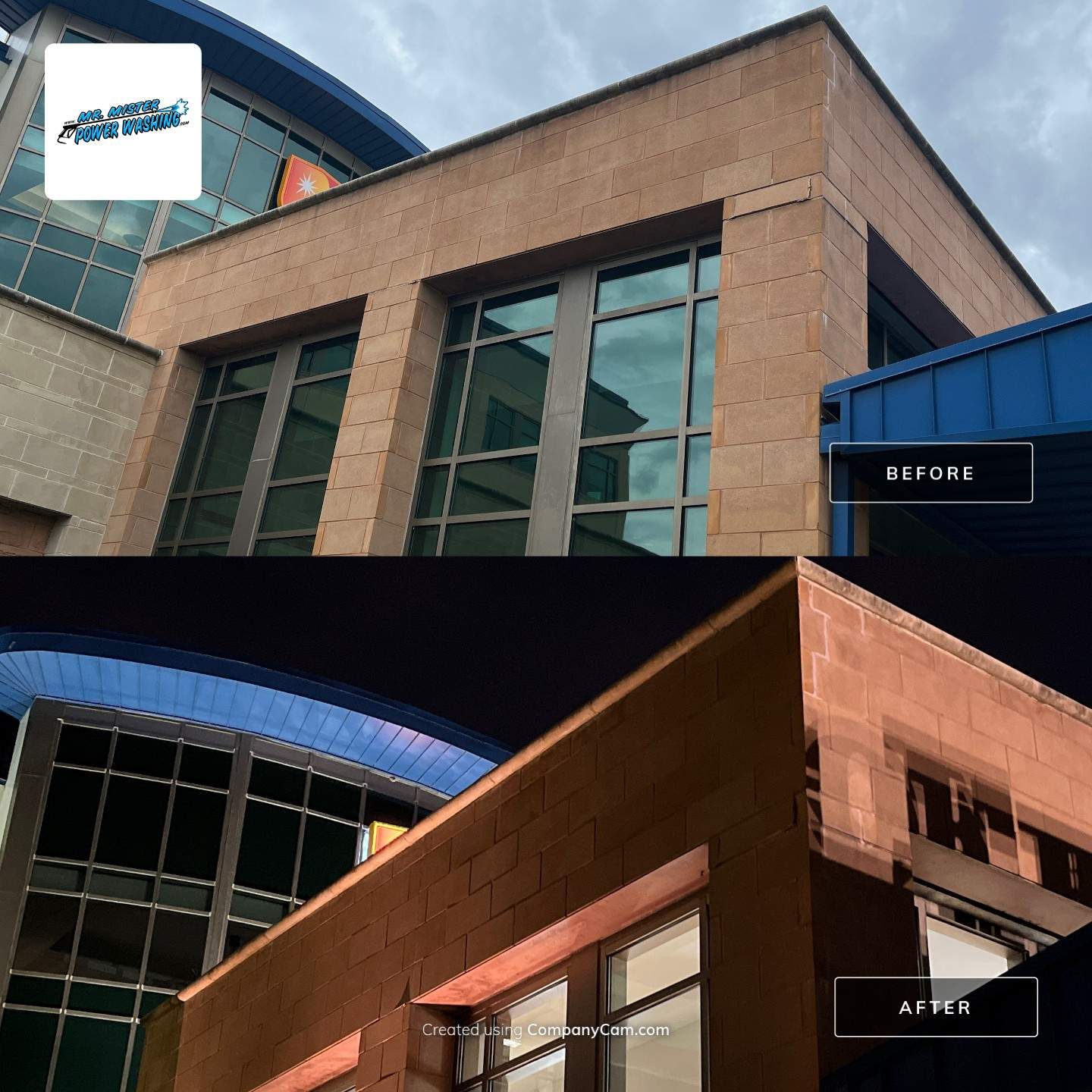 Blue Patio Roof by Mr. Mister Power Washing