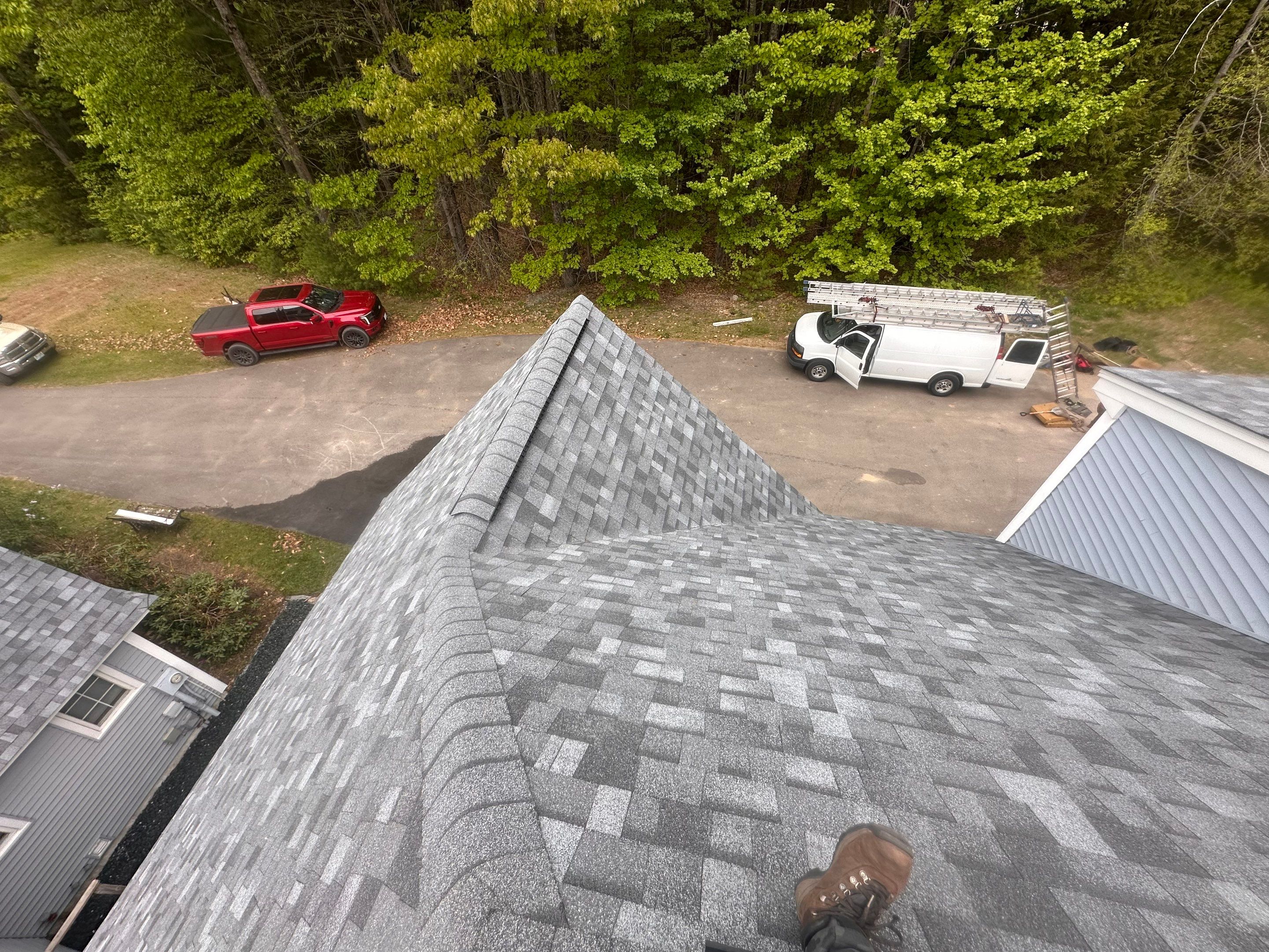 Owens Corning Asphalt Roof Replacement in Deerfield, NH by Tall pine roofing