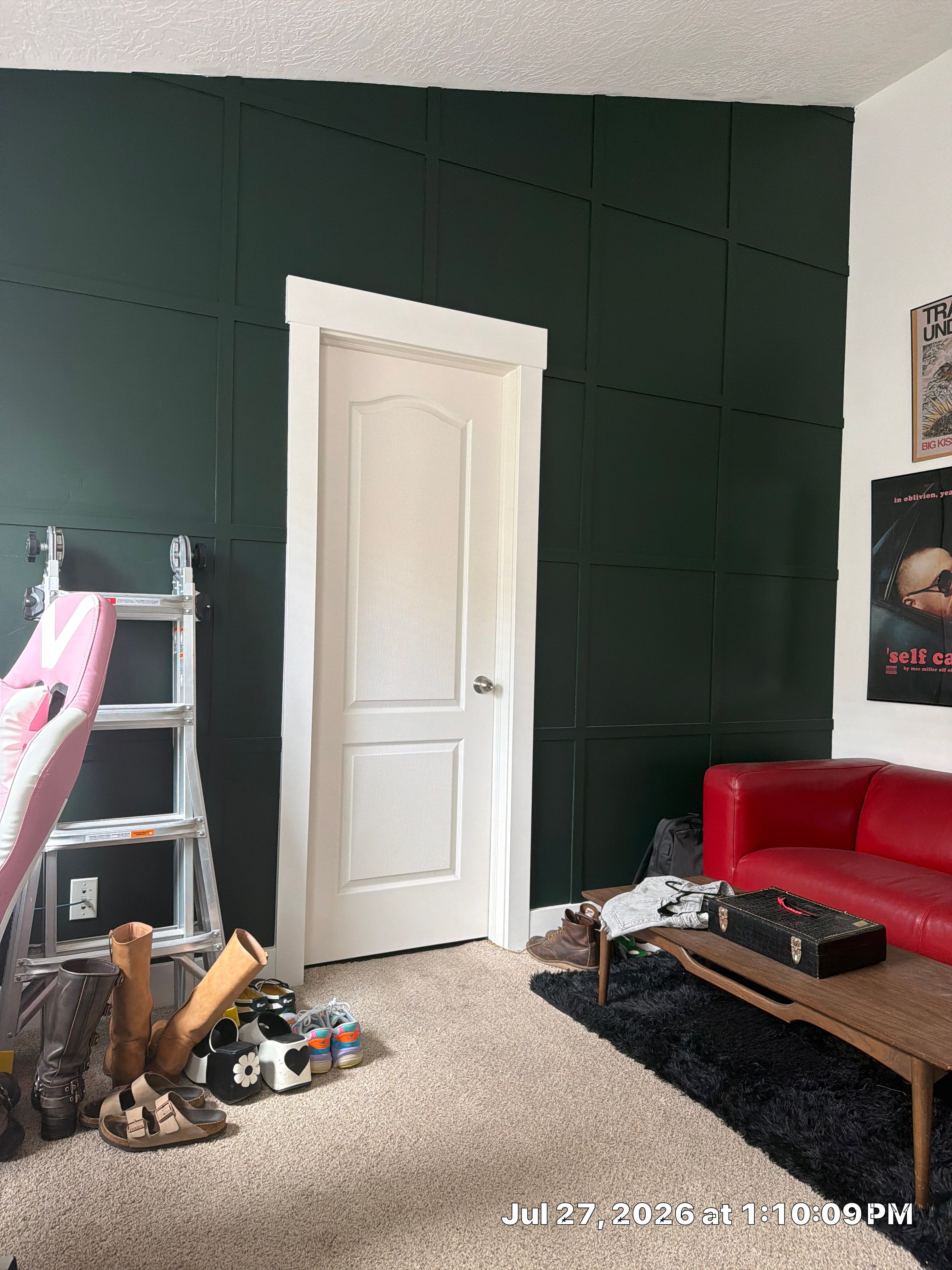 Custom Grid Board and Batten Accent Wall in South Salt Lake by CompanyCam Sales Demo