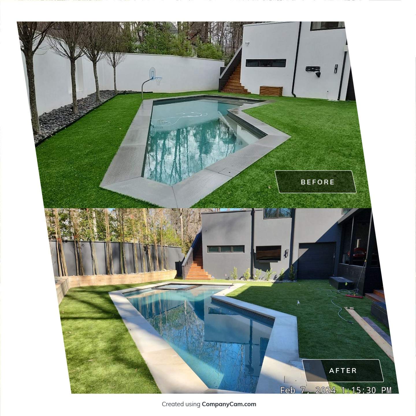 Backyard Renovation and Spa addition  by Aquarama Pools and Spas