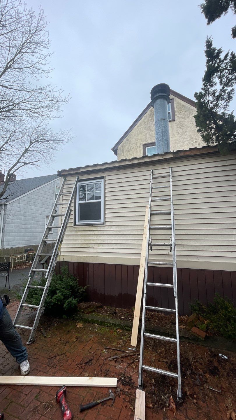 Rotted Fascia rebuild and gutter replacement by Above All Gutters 