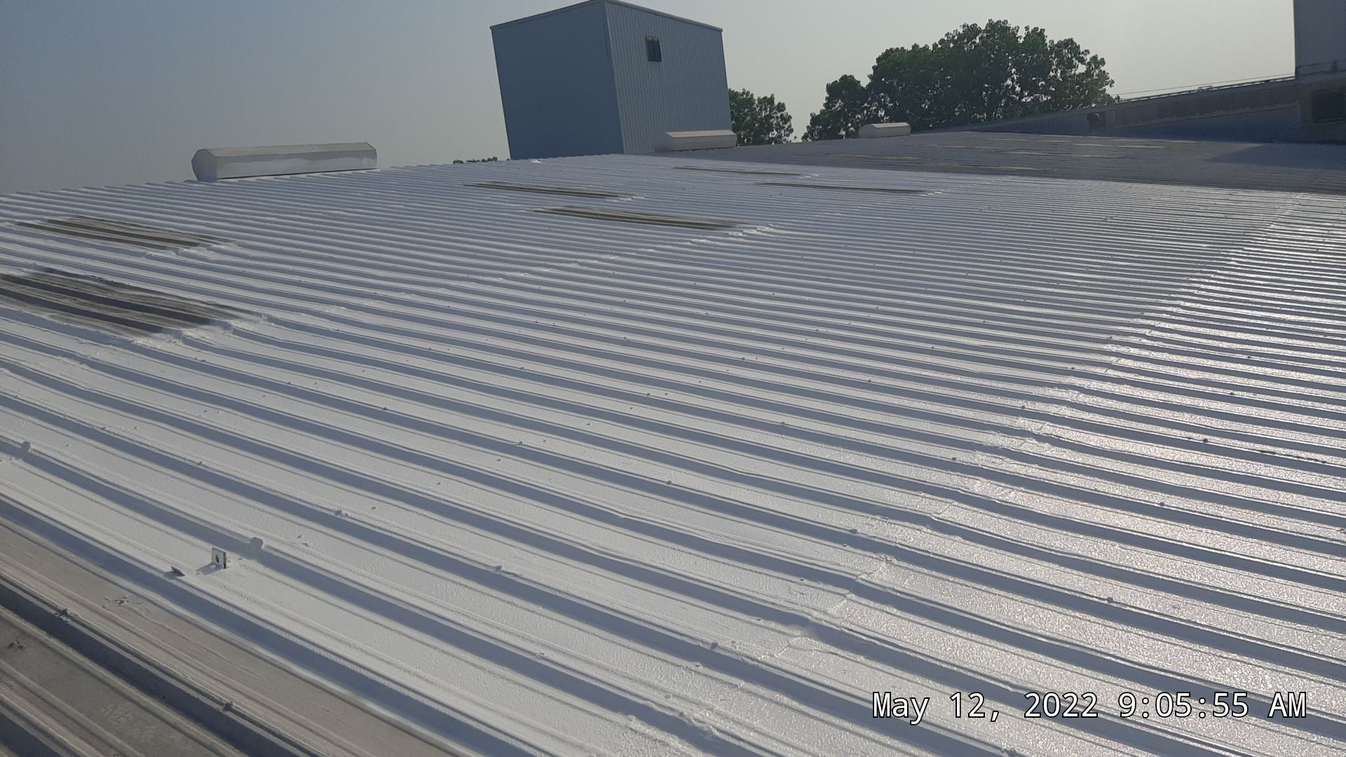 Commercial Metal Restoration System using Aldocoat Coatings by Hostetler Roofing