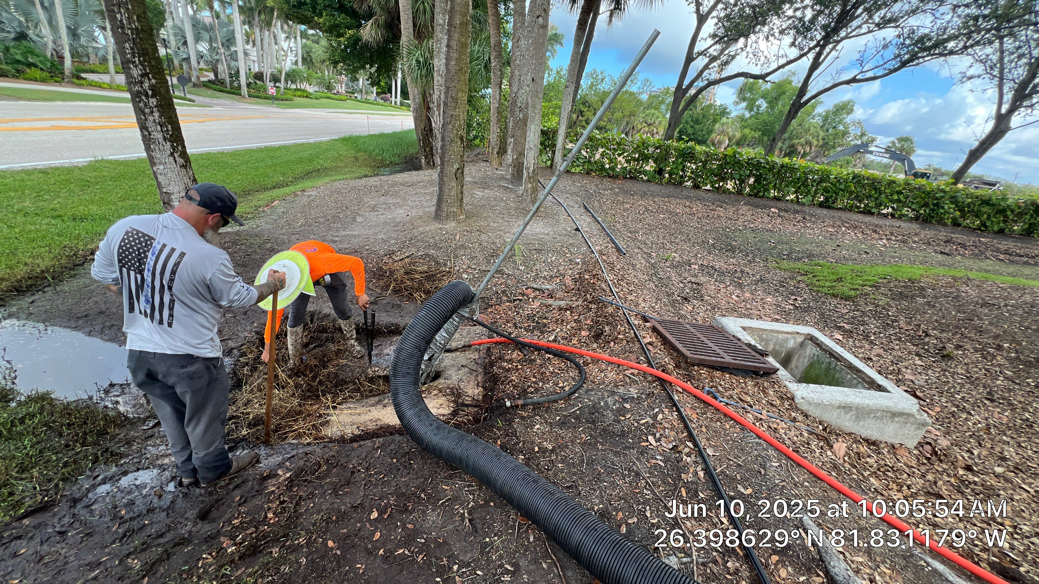 Pelican Landing Beach Parking Lot Stormwater System Maintenance by Don Mar, Inc. Storm Water Solutions