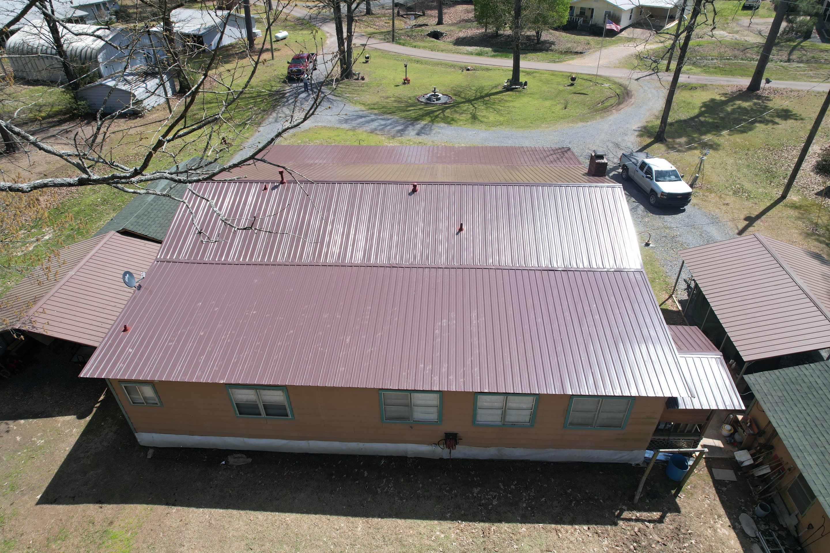 Residential Roofing Installation using 29 Gauge Colored Metal by Hostetler Roofing