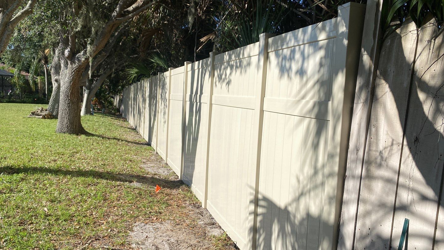 Nokomis, FL 6+2 Tan Vinyl Privacy Fence by Asap fence and gates, LLC
