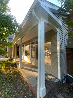 Exterior Porch Detail Refresh in Rose Valley