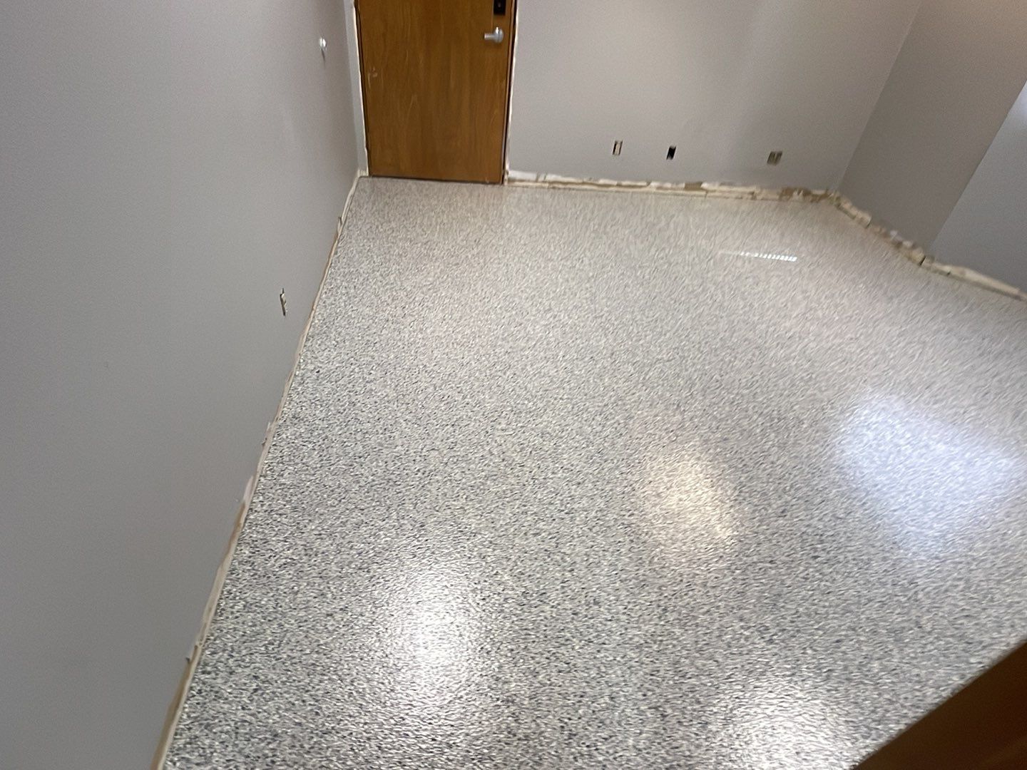 Commercial Floor Transformation using 1/8 Tidal Wave by Croc Coatings, LLC