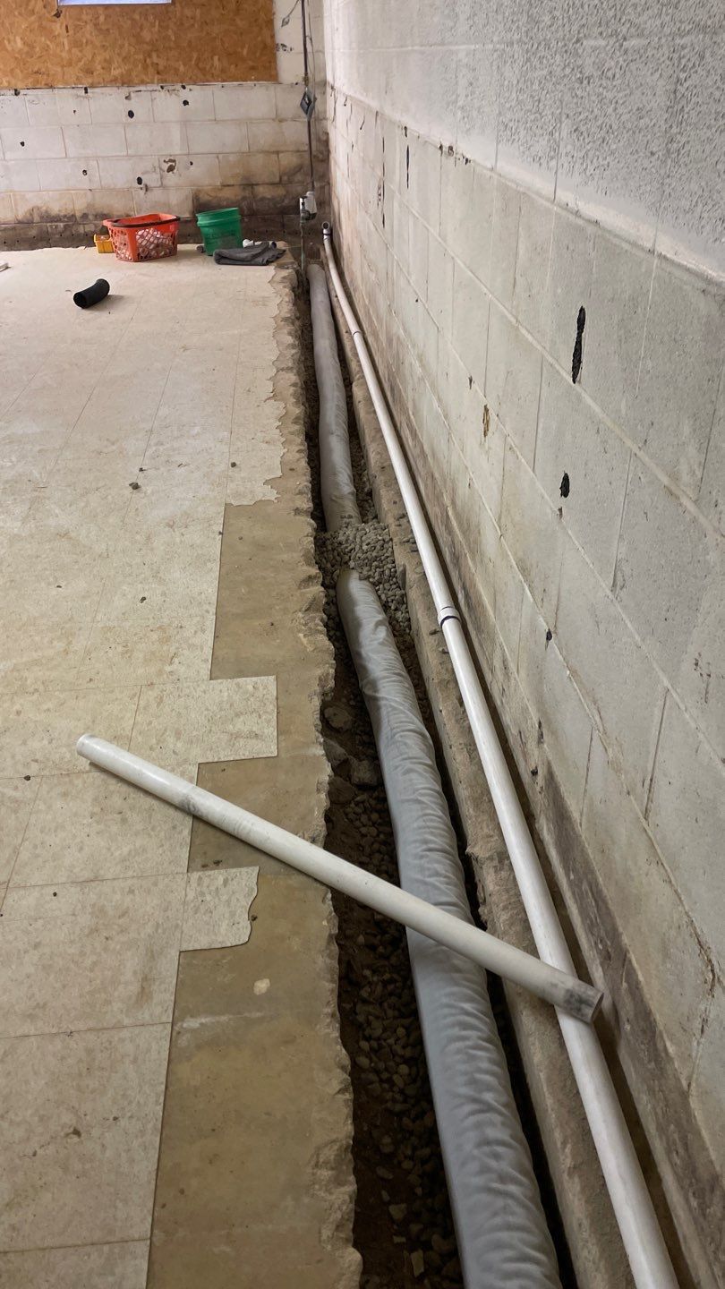 Interior Drain Tile Installation in Columbia Heights, MN by Waterproofing Northeast
