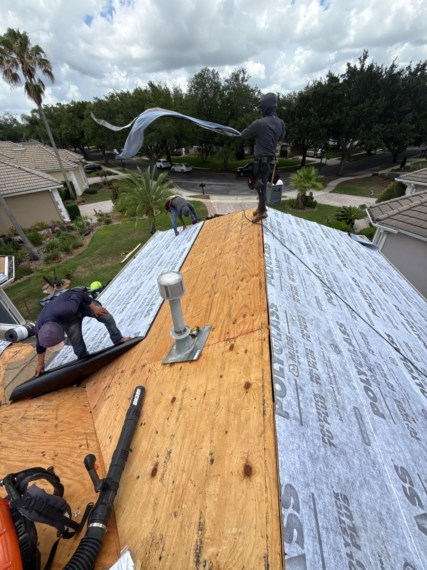 Concrete Tile Roof Replacement Using Polystick TU Plus in Orlando by Fortified Roofing Solutions Corp.
