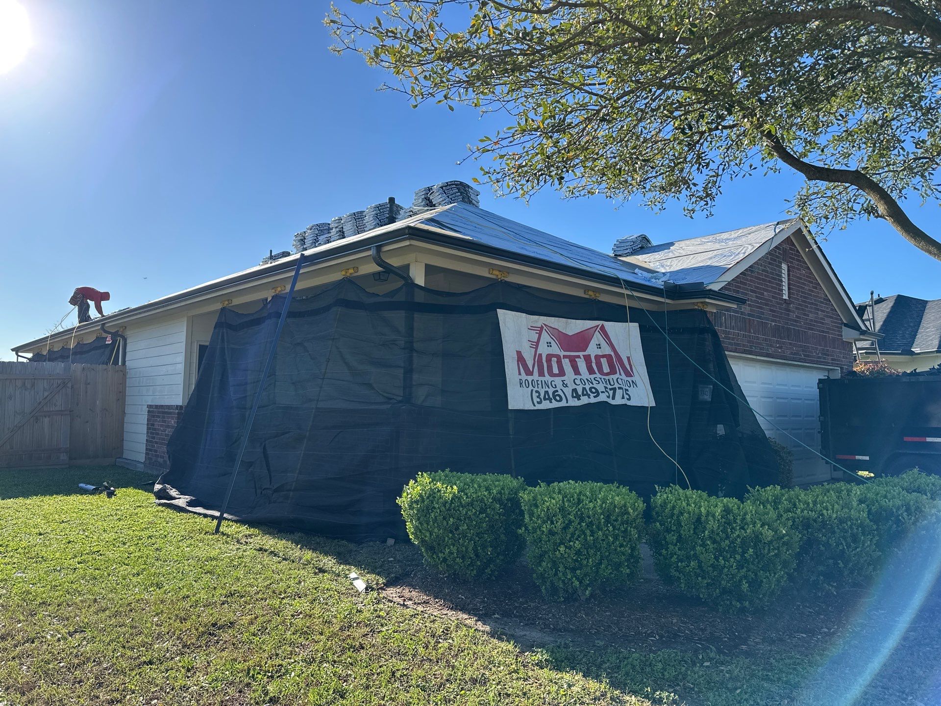 Project in Houston by Motion Roofing