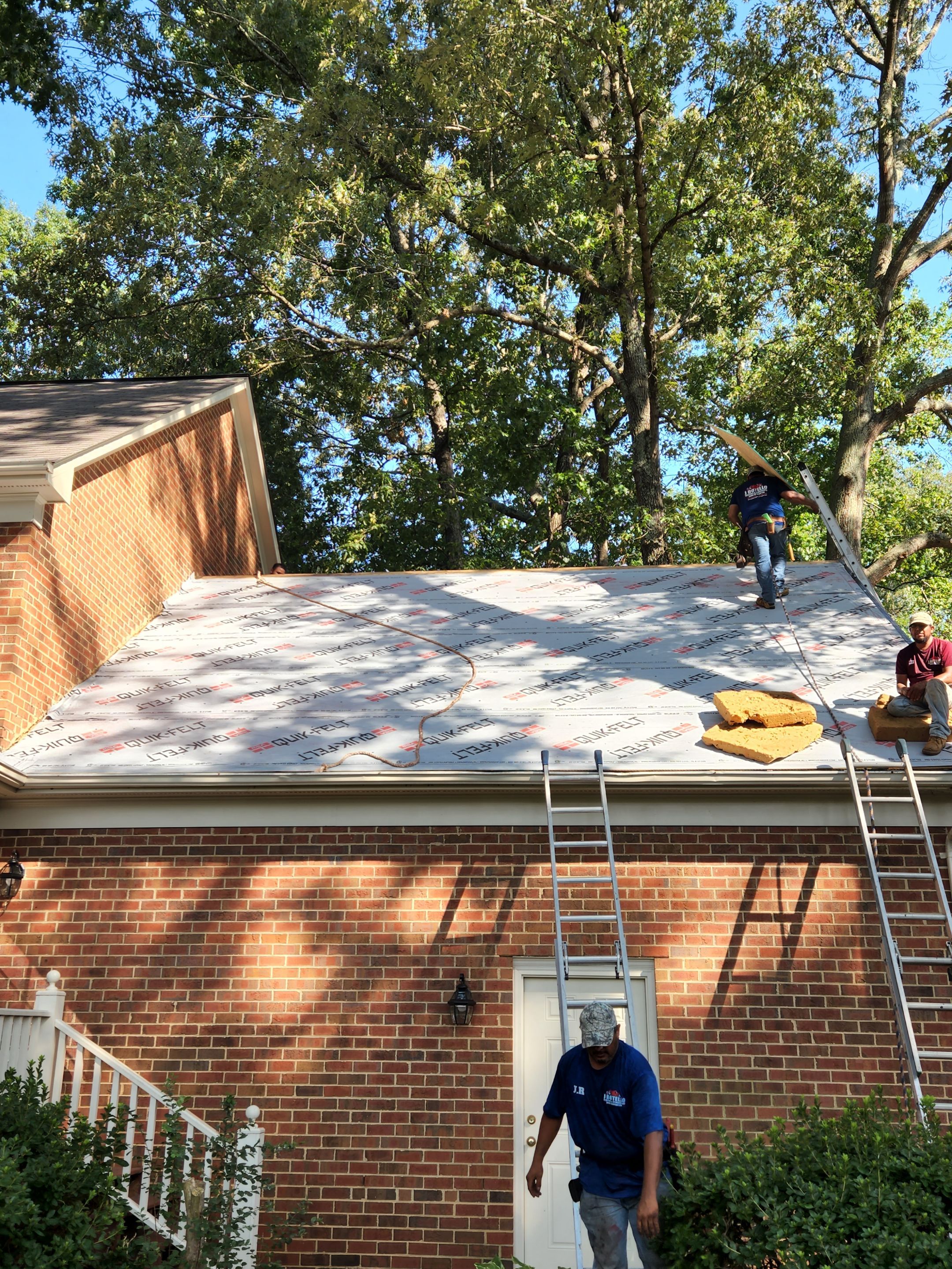Roof Replacement using Gaf HDZ Charcoal by Just In Time Roofing and Restoration