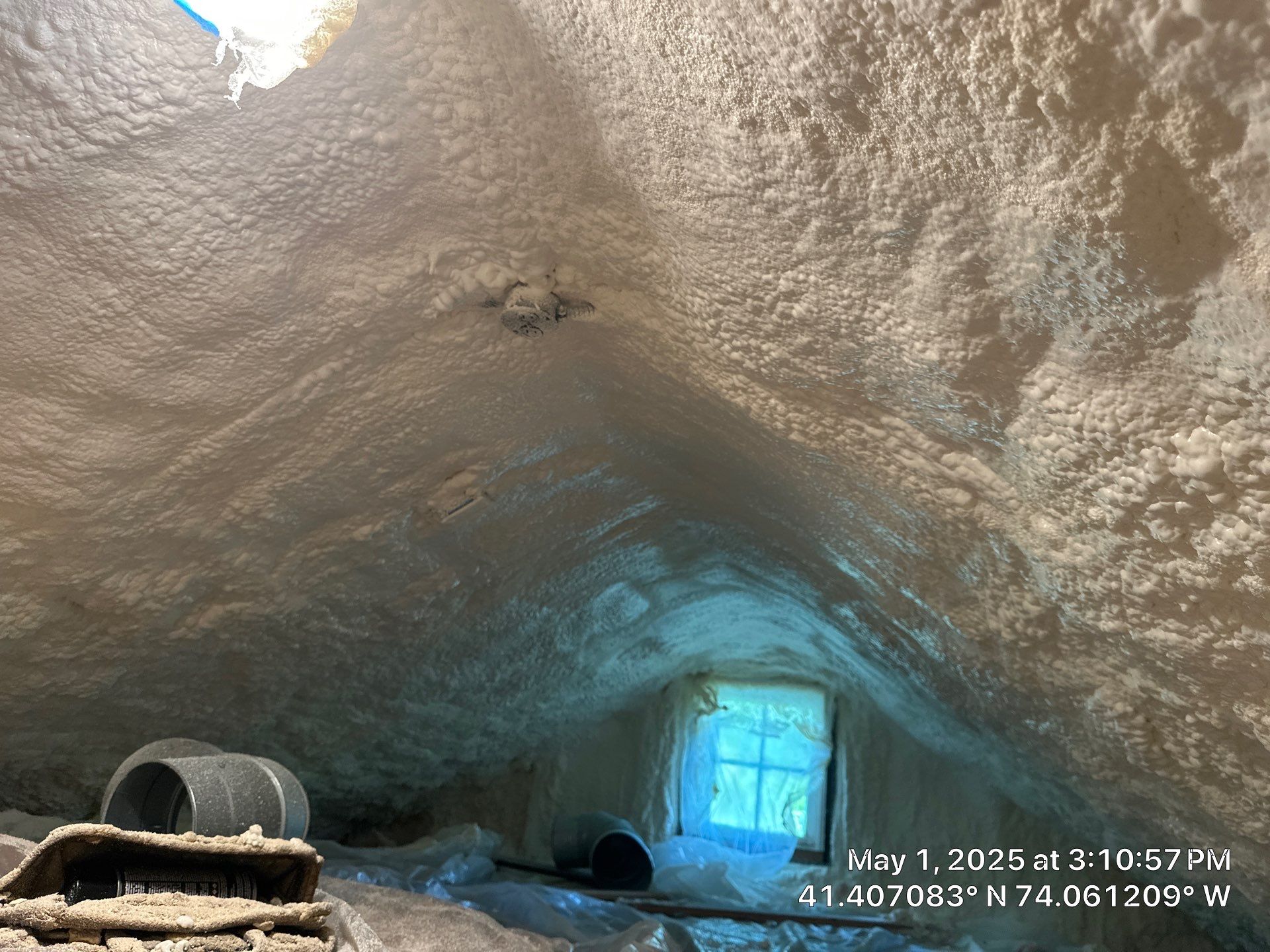Attic Insulation using Closed Cell Spray Foam by NYS Foam & Energy