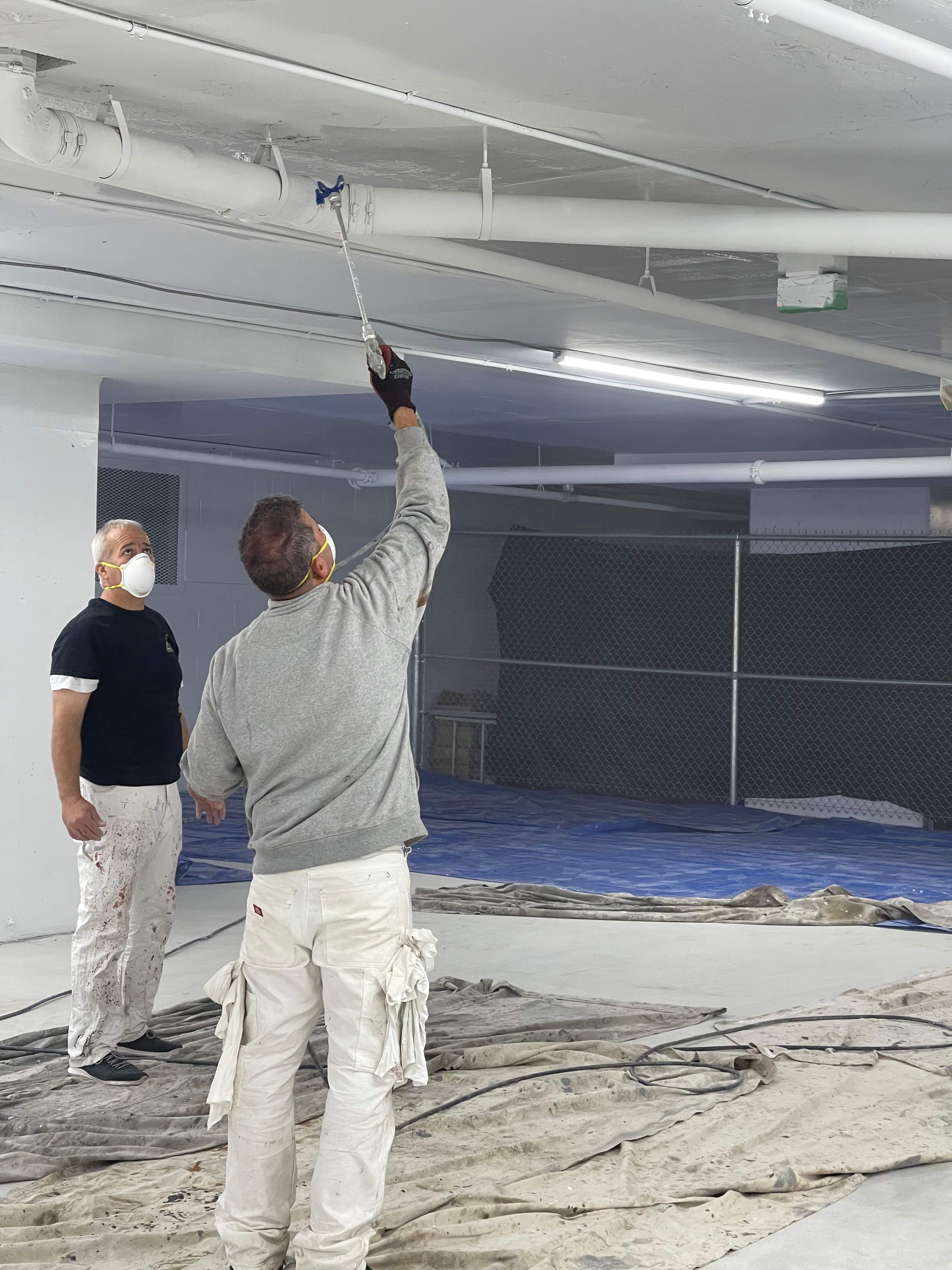 Commercial Ceiling Painting – Downtown Location by YVR Construction Group