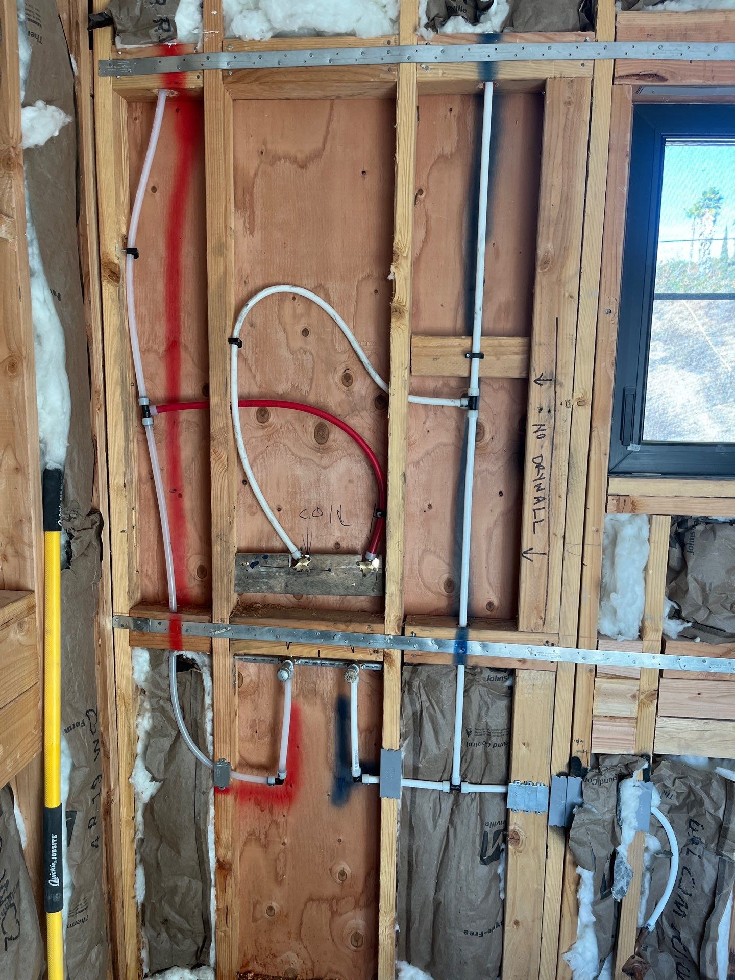Installing Shower and New Piping by Us Plumbing 