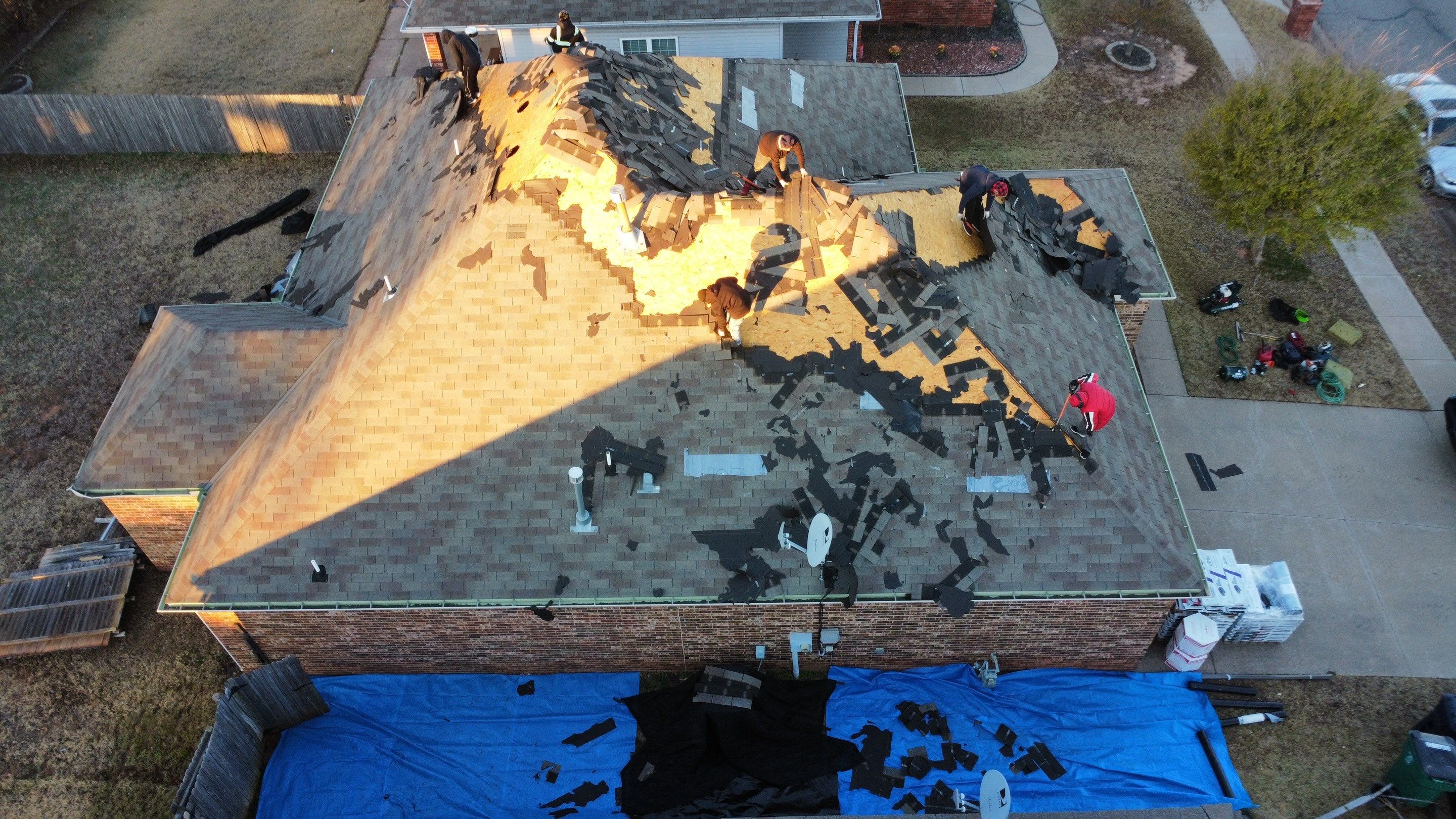Install of Roofing system after tornado in oklahoma city! by Icon Roofing And Construction